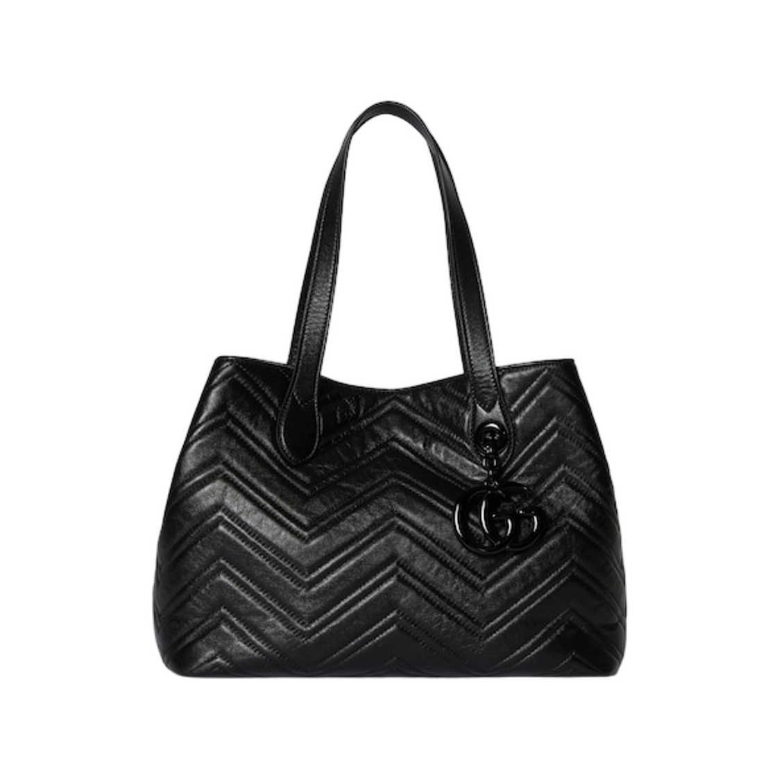 855279-AAFS1-1000 Gucci GG Marmont Medium Tote Bag Black