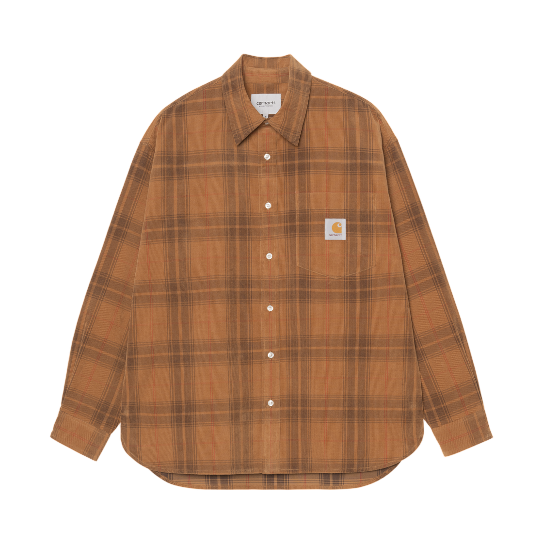 I035953-3J6-XX Carhartt WIP L/S Wilber Shirt Wilber Check Hamilton Brown