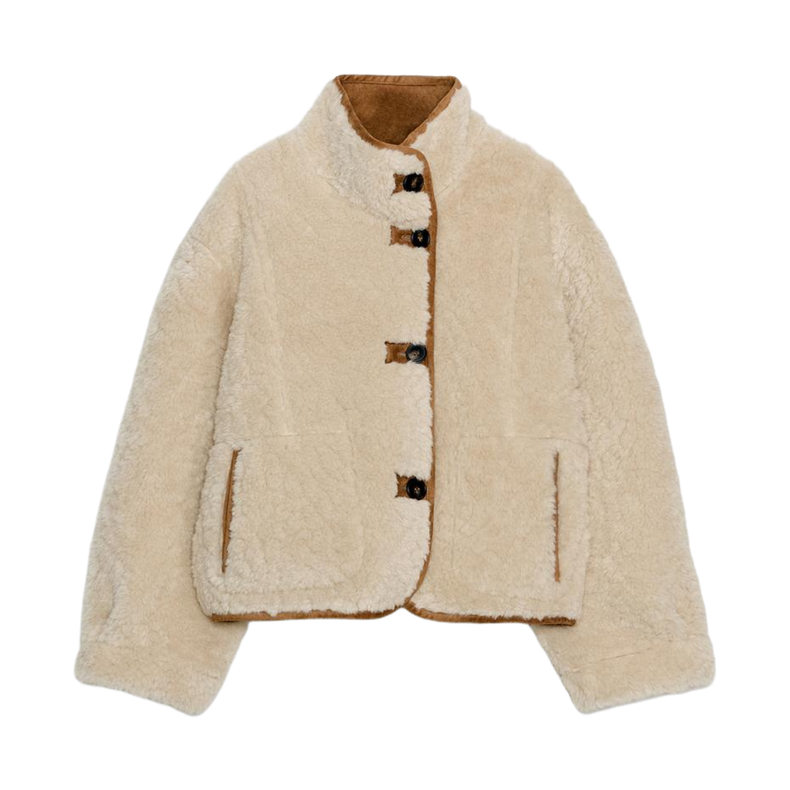 6318/254/704 (W) Zara Reversible Double Faced Jacket Taupe Brown