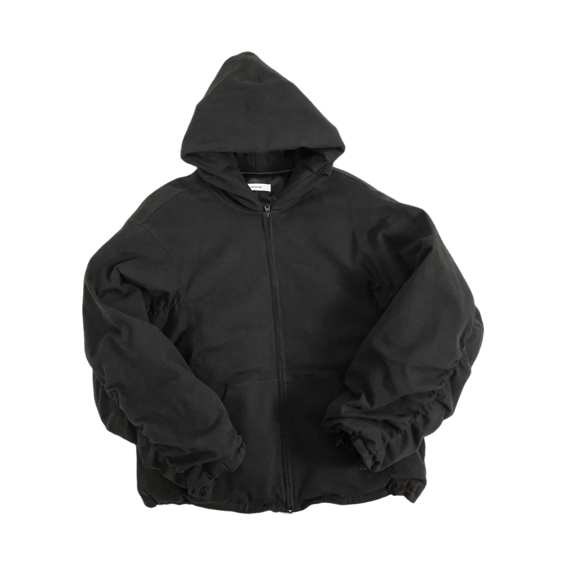 논노드 몰스킨 셔링 봄버 블랙(Nonnod Moleskine Shirring Bomber Black)