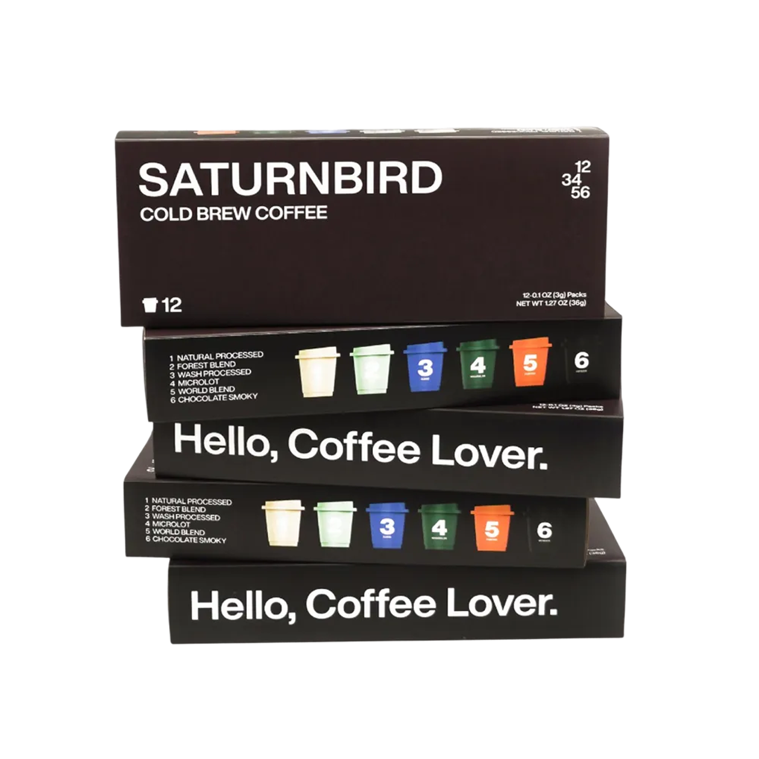 새턴버드 넘버 시리즈 콜드브루 커피 12개입 선물세트 (6종 혼합) (Hello, Coffee Lover.)(SATURNBIRD Number Series Cold Brew Coffee 12ea Gift Set (Variety Pack)) - 3