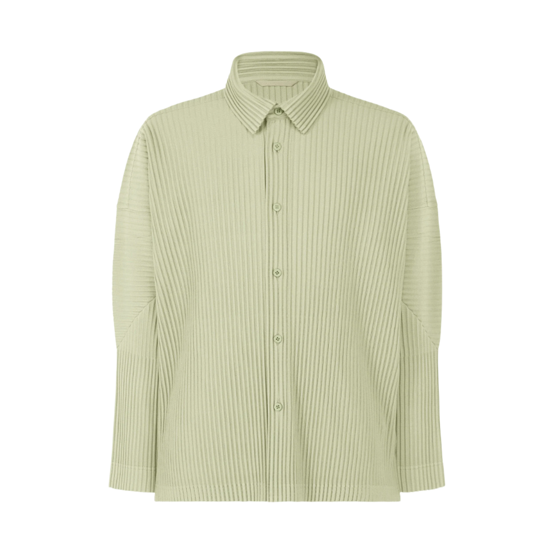 HP58-JJ102-61 Homme Plisse Issey Miyake MC October Shirt Wavellite Green