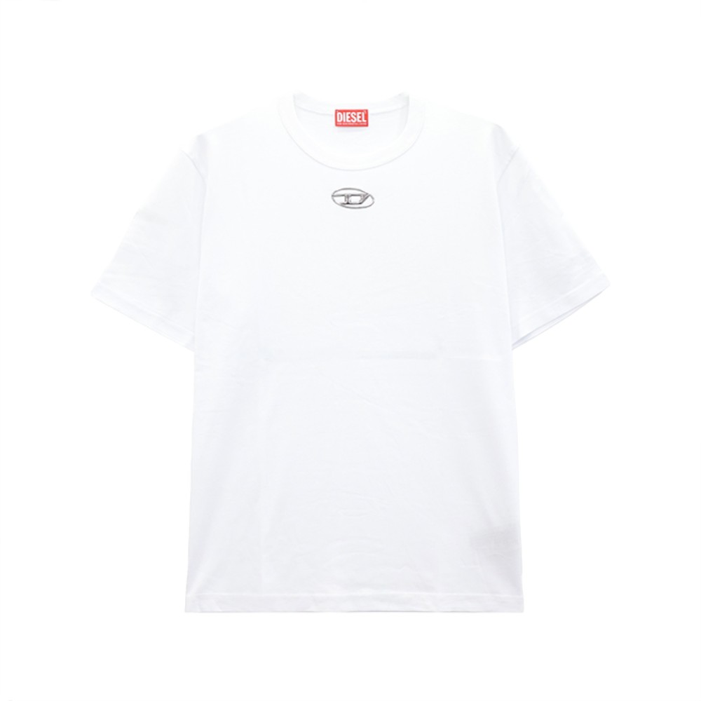 A098640HERS 100 [15%쿠폰]Diesel Logo Short Sleeve T-Shirt White