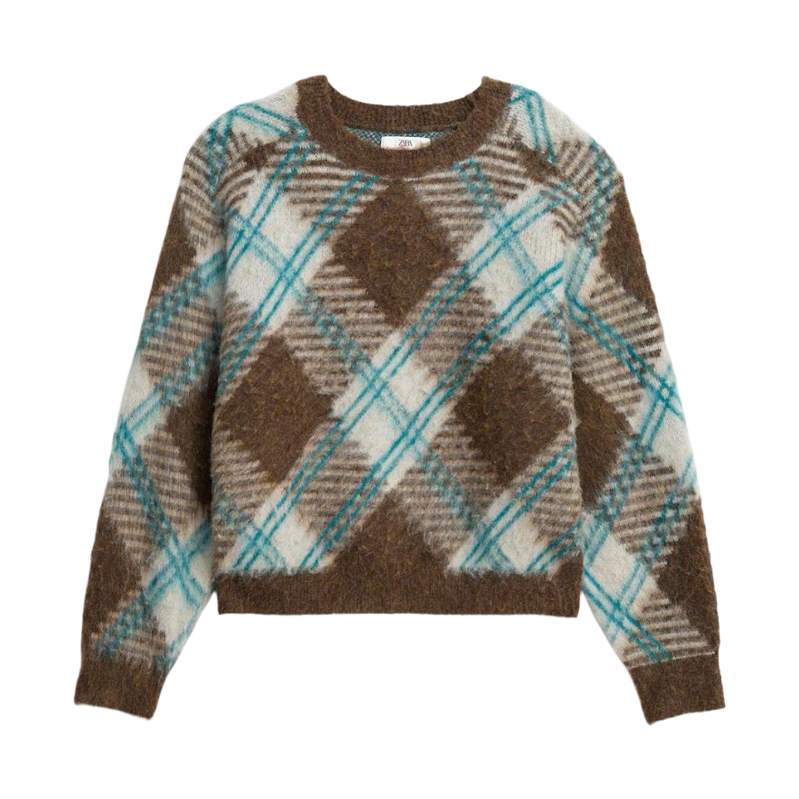 자라 지오메트릭 자카드 스웨터 리미티드 에디션 라이트 블루(Zara Geometric Jacquard Sweater Limited Edition Light Blue) - 1