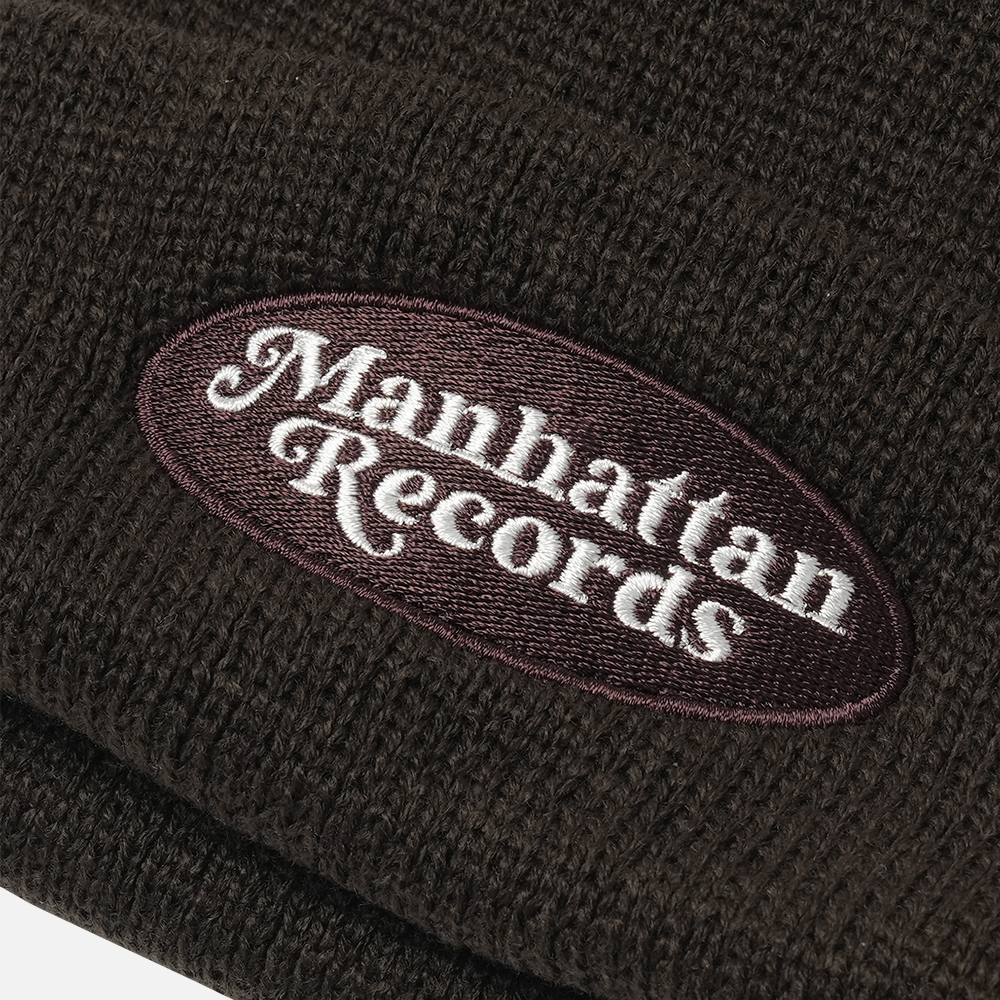 맨한탄 레코즈 오발 로고 비니 - 브라운(Manhattan Records Oval Logo Beanie - Brown) - 4