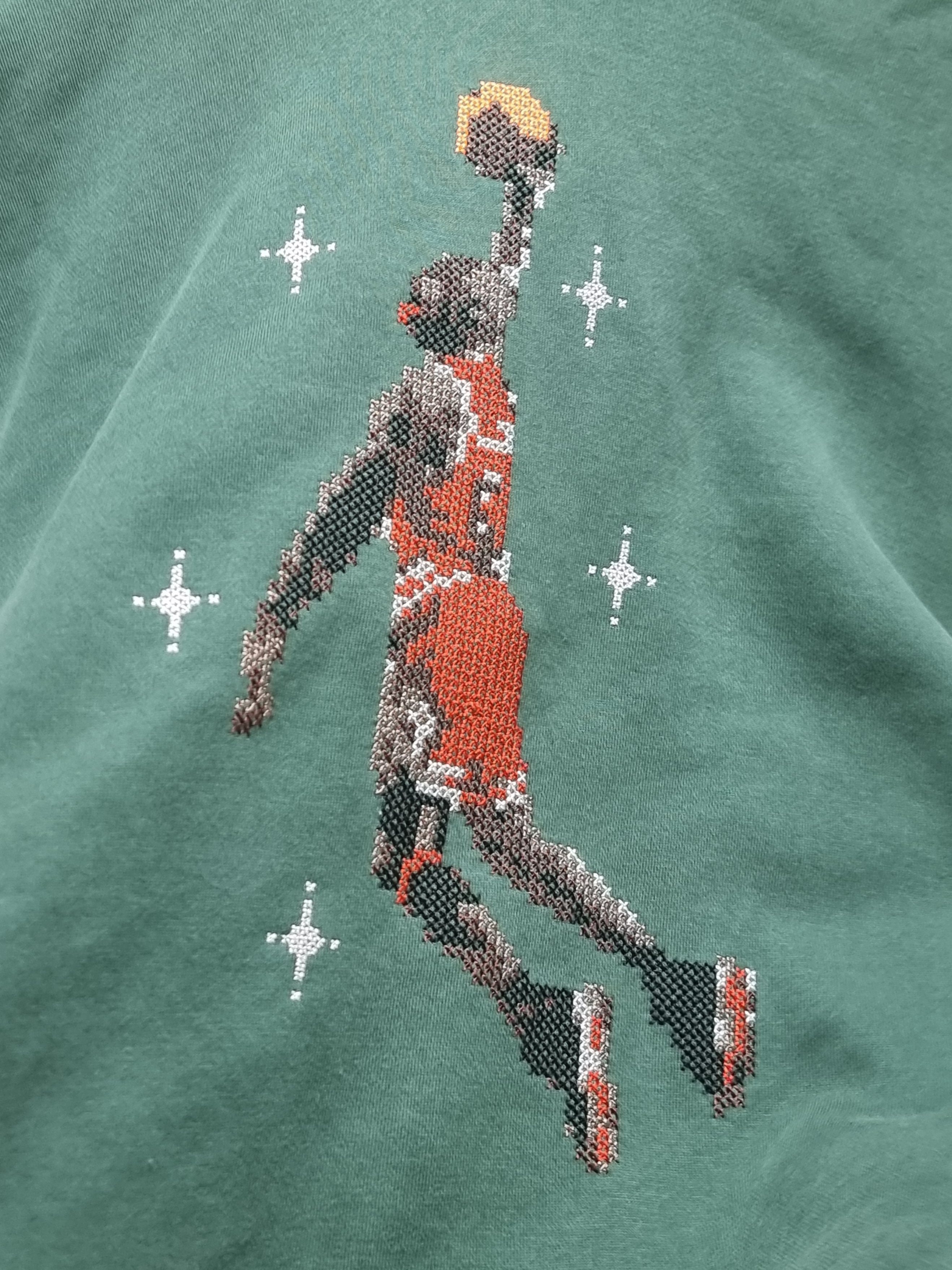 Jordan Essential Graphic Fleece Hoodie Noble Green - Asia 착용 스타일