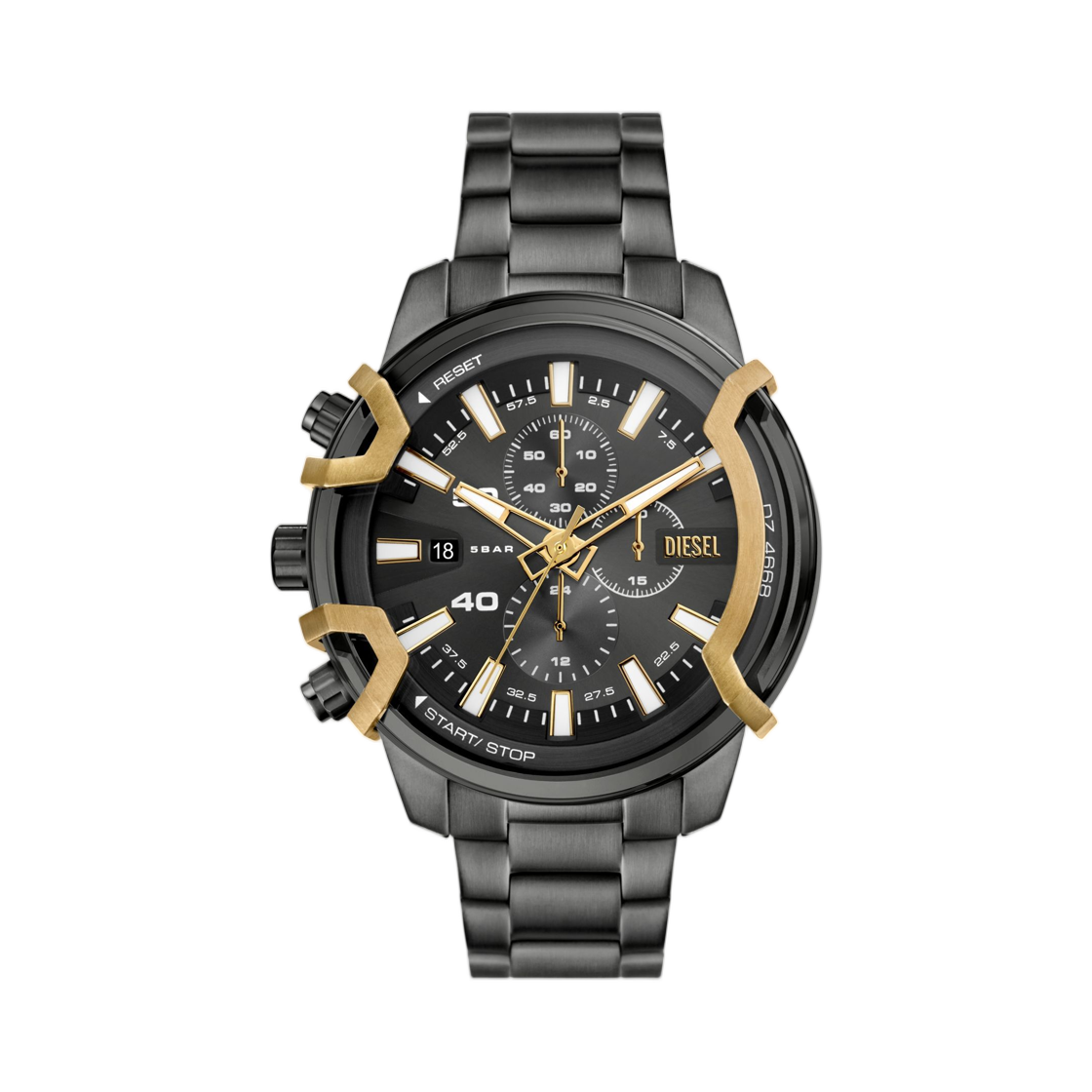 디젤 그리프드 투-톤 스테인리스 스틸 워치 다크 그레이(Diesel Griffed Two-Tone Stainless Steel Watch Dark grey)
