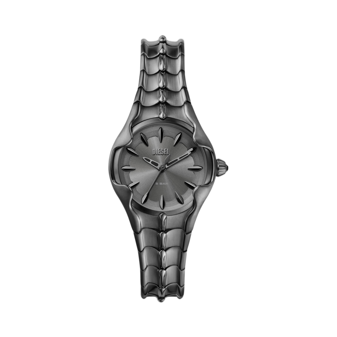 DZ560300QQQ-01 Diesel Vert Three-Hand Gunmetal Stainless Steel Watch Dark grey