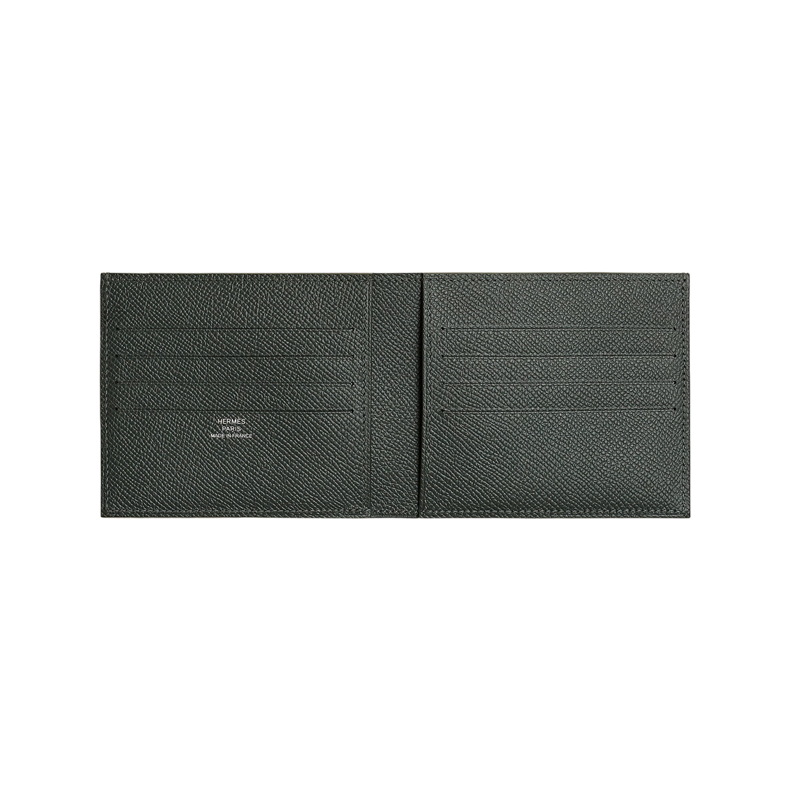 에르메스 시티즌 트윌 컴팩트 카드 홀더 앱송 & 베르 망그로브 그리 팬틴(Hermes Citizen Twill Compact Card Holder Epsom & Vert mangrove Gris Pantin) - 2