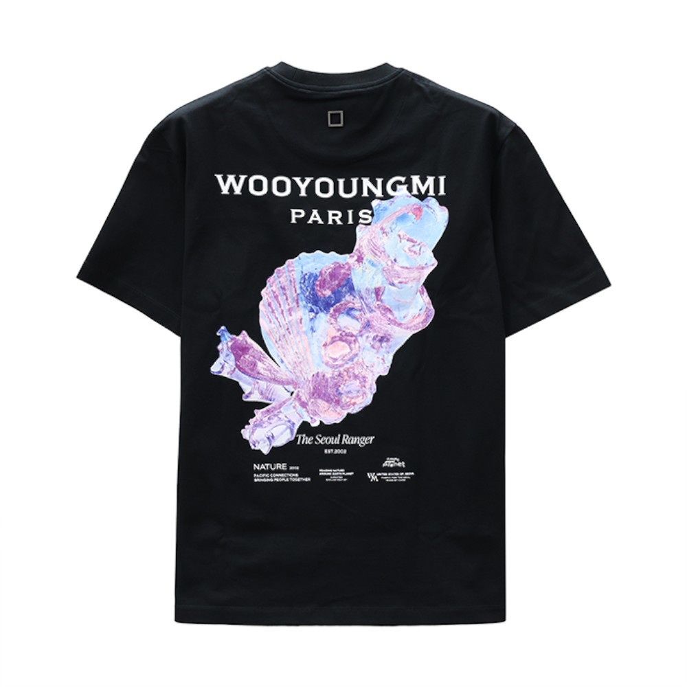 W251TS05708B [15%쿠폰]Wooyoungmi Back Logo Short Sleeve T-Shirt Black