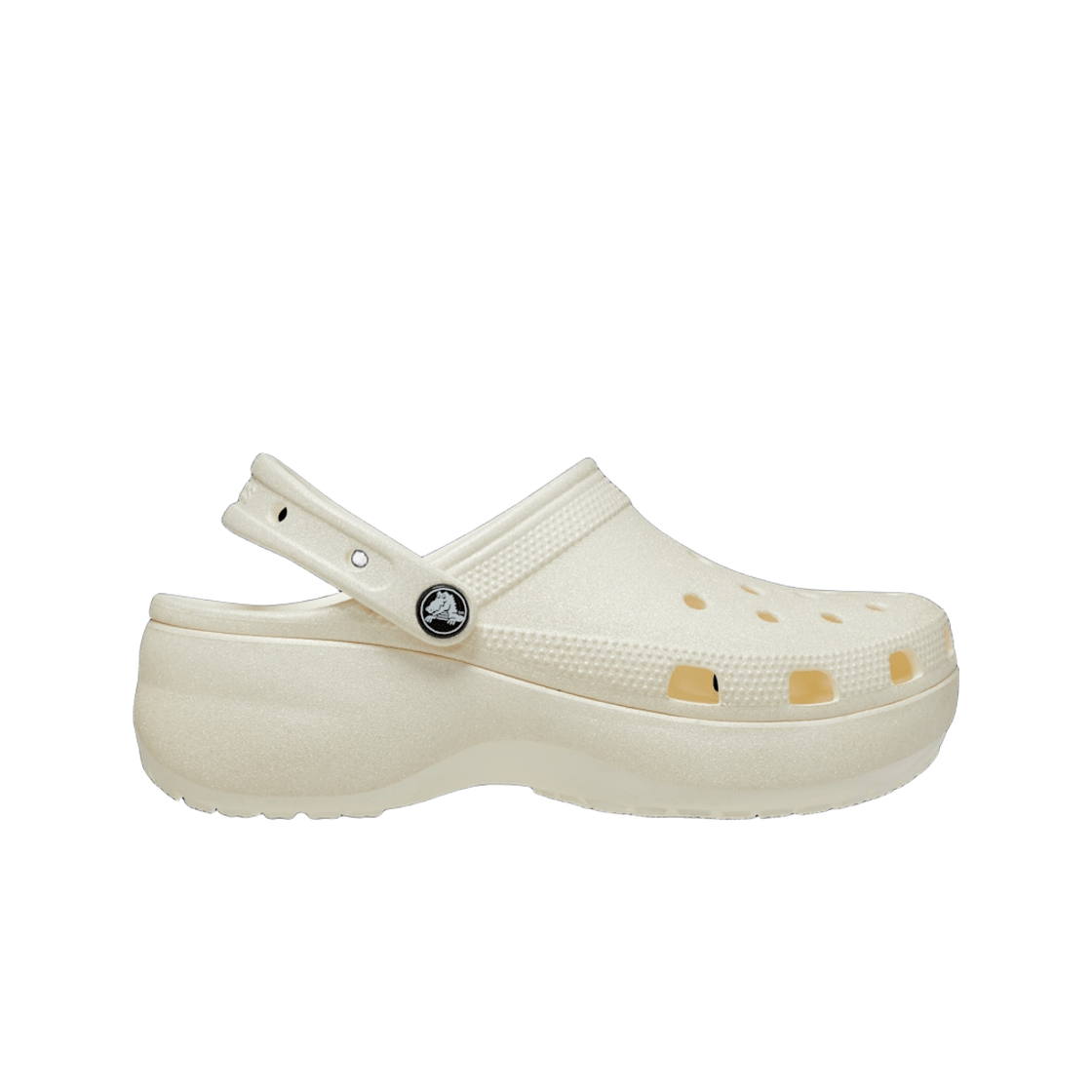 (W) 크록스 클래식 플랫폼 글리터 클로그 초크((W) Crocs Classic Platform Glitter Clog Chalk)