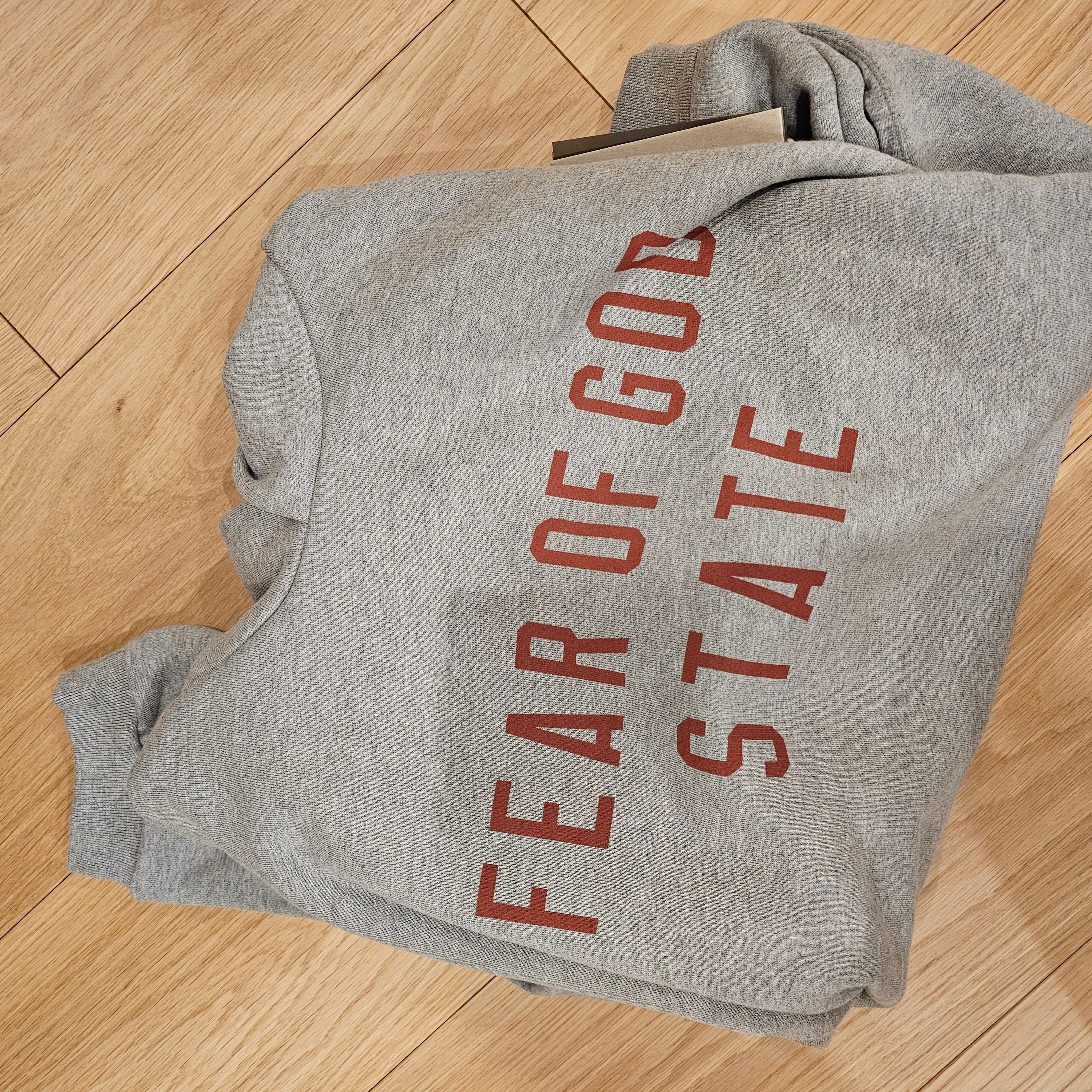 Essentials Fleece State Hoodie Dark Heather - 24FW 착용 스타일