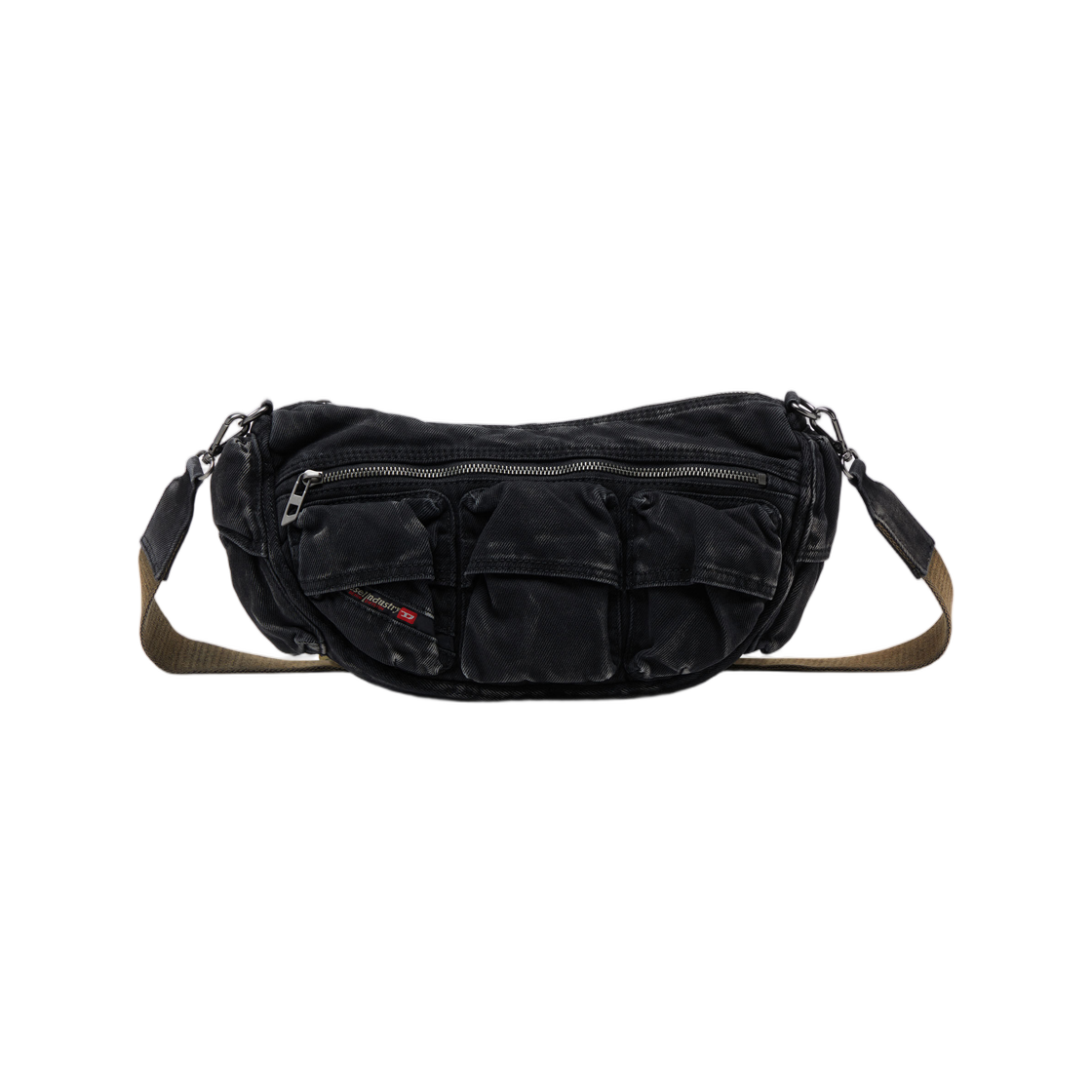 디젤 멀티포켓 백 워시드 데님 블랙(Diesel Multipocket Bag In Washed Denim Black)