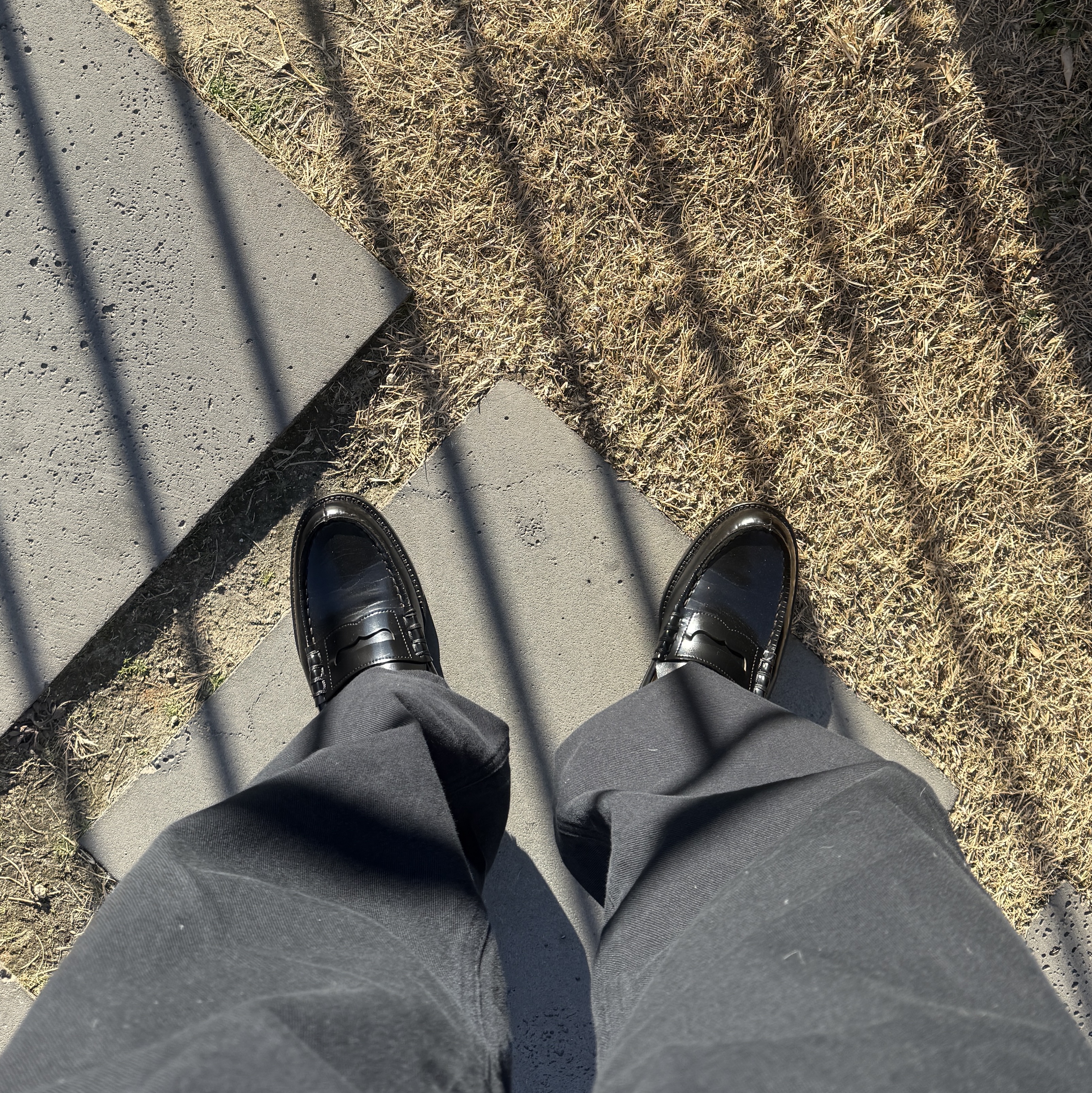 Haruta HS-6550 Penny Loafer Black 착용 스타일 - 1