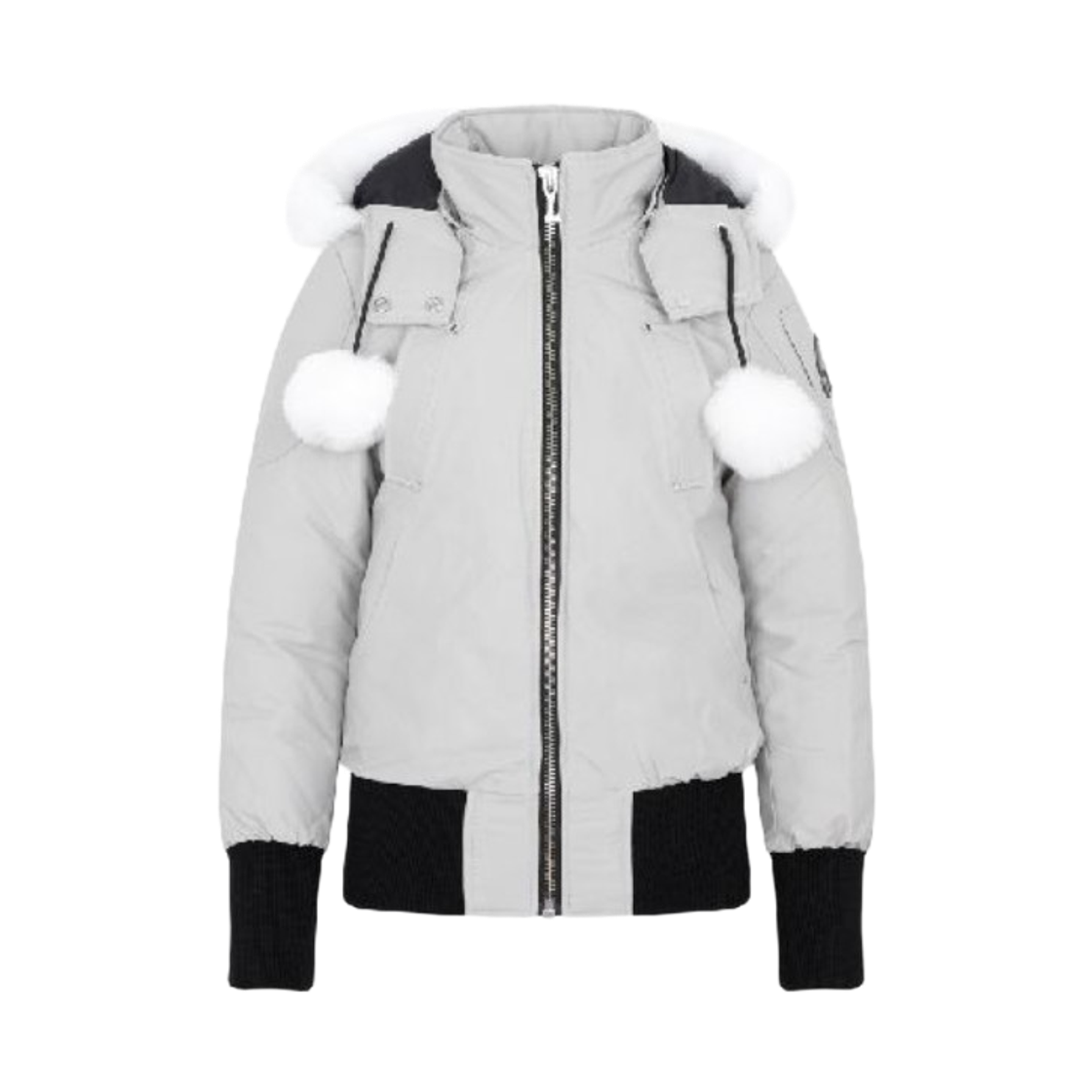 M32LB002S1004 (W) Moose Knuckles Original Debbie Bomber Jacket Natural Storm Grey