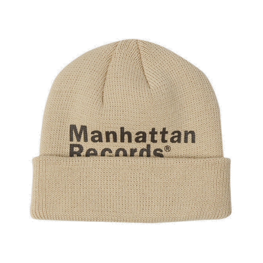 MR25CA019BE0 Manhattan Records Classic Logo Beanie - Beige