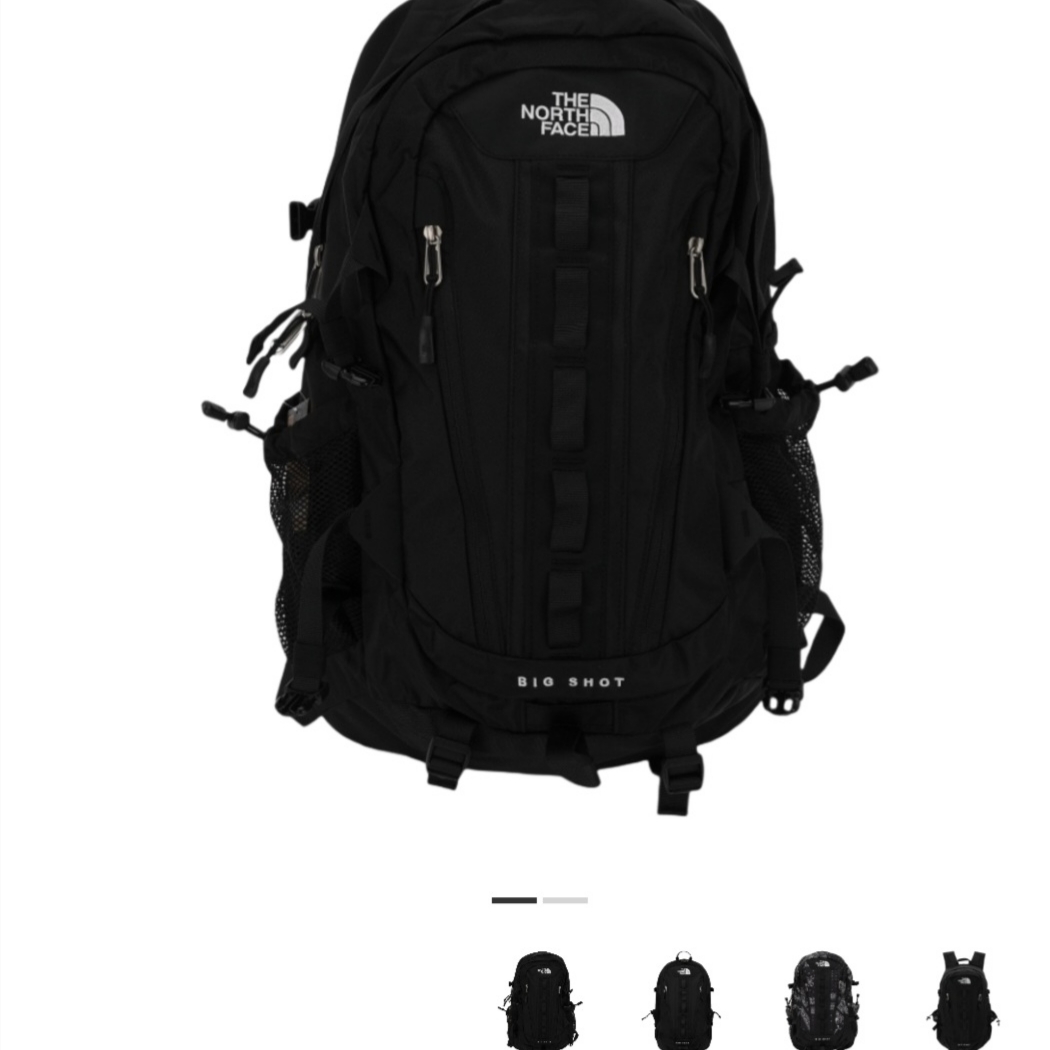 The North Face Big Shot Jet Black 착용 스타일