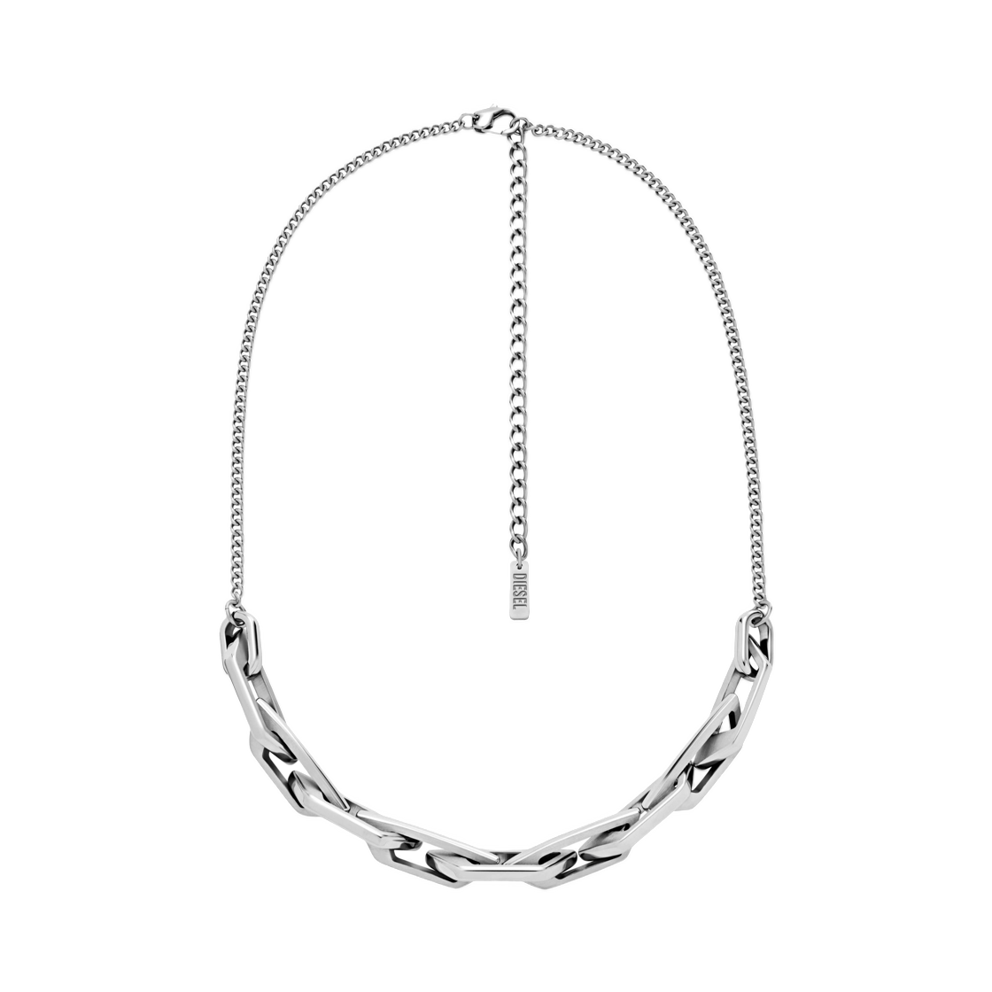 DX1578 Diesel Stainless Steel Chain Necklace Silver