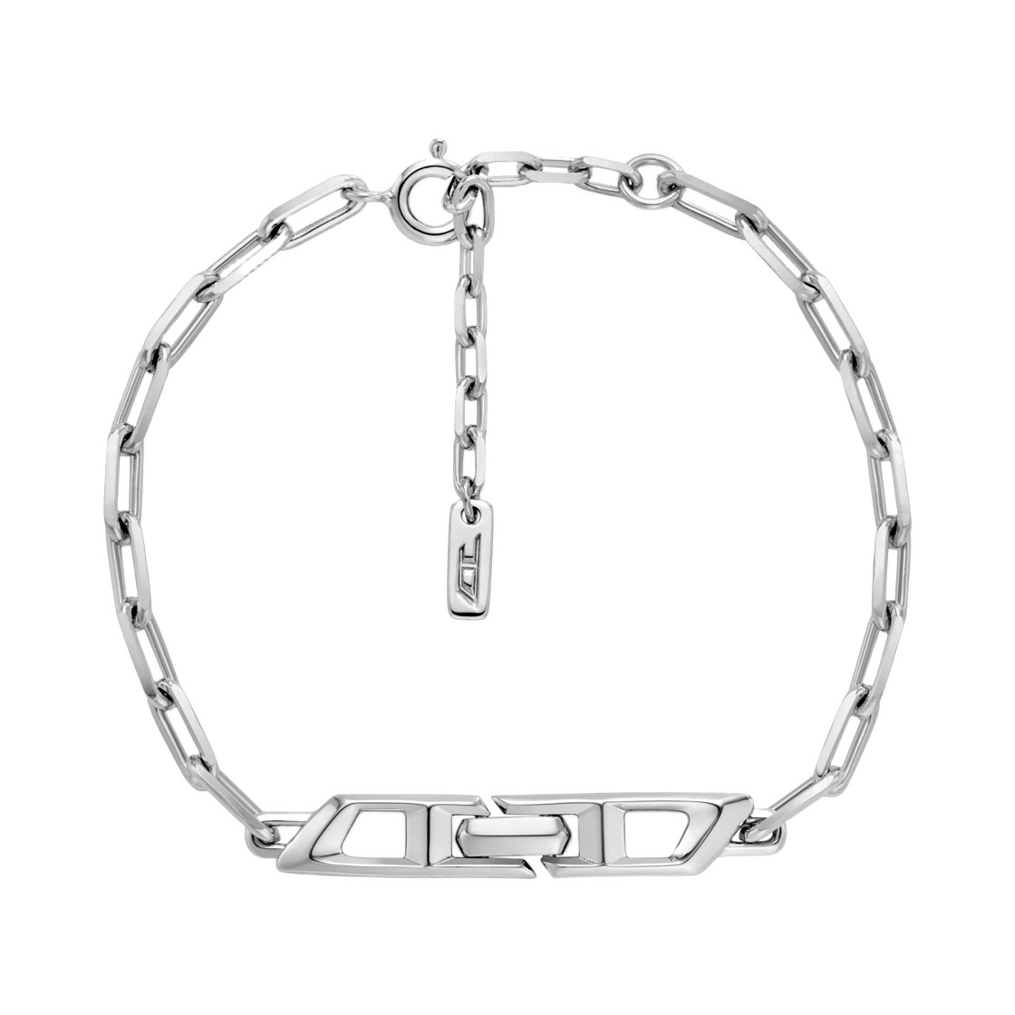 디젤 스털링 실버 체인 브레이슬릿 실버(Diesel Sterling Silver Chain Bracelet Silver)