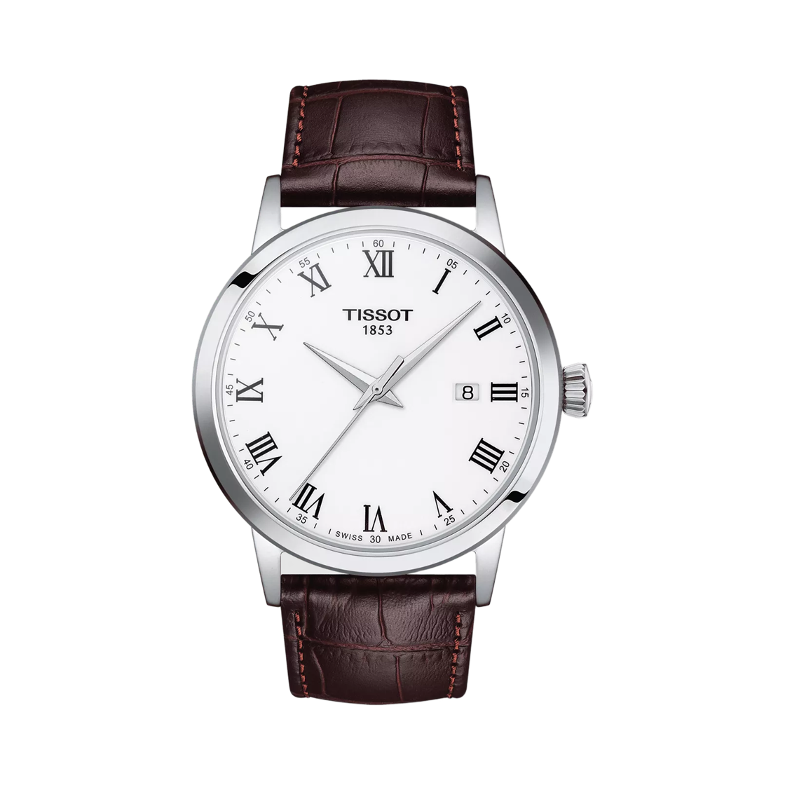 T1294101601300 Tissot Classic Dream 42mm Quartz White Brown
