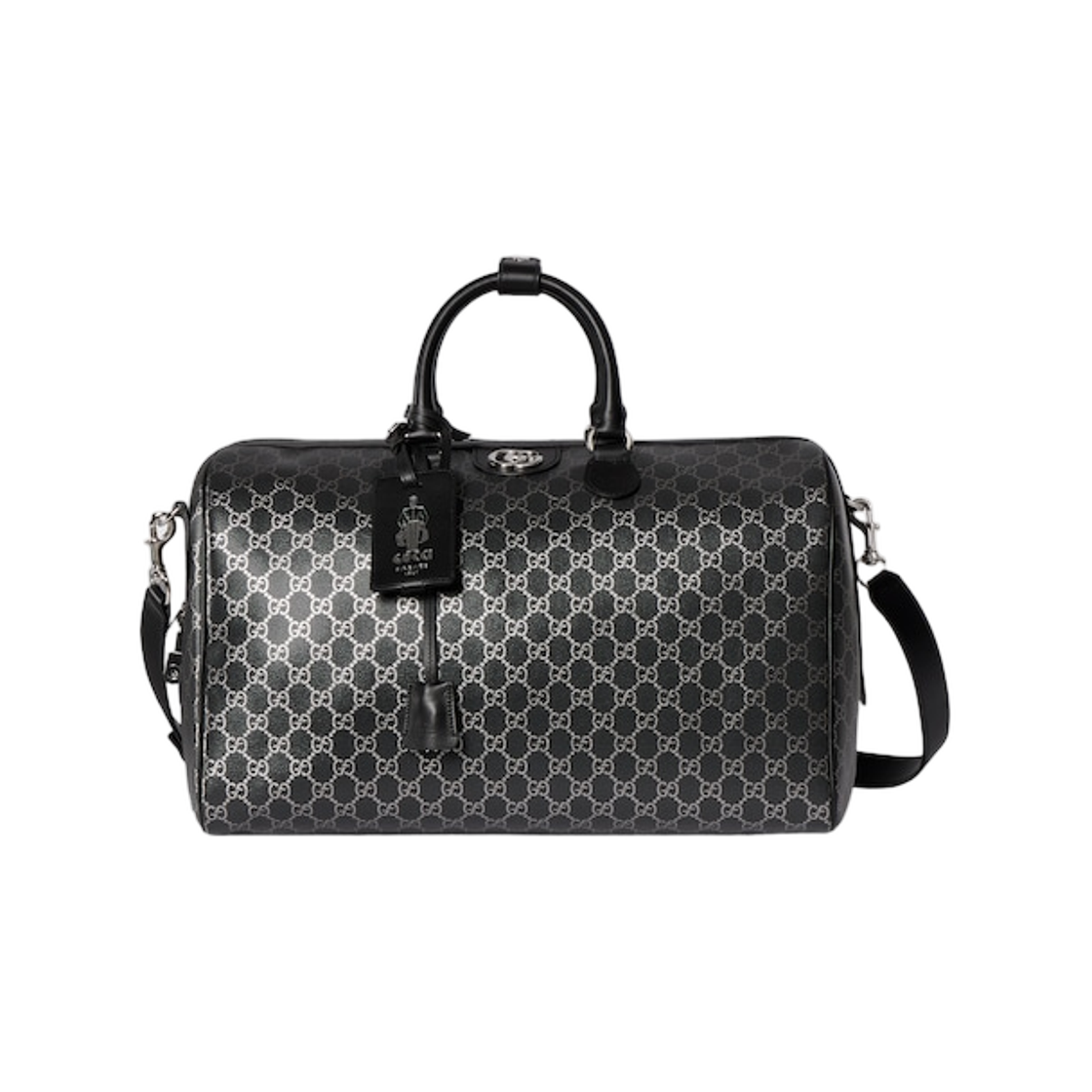 834460-FAFUA-8643 Gucci GG Medium Duffle Bag Silver