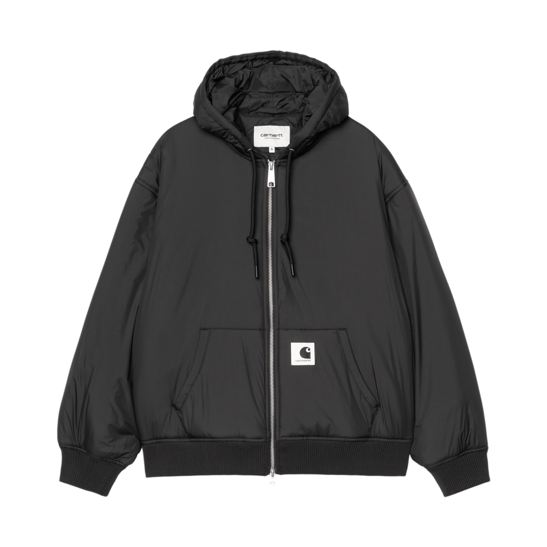(W) 칼하트 WIP 후드 갯 자켓 블랙((W) Carhartt WIP Hooded Gadd Jacket Black) - 1