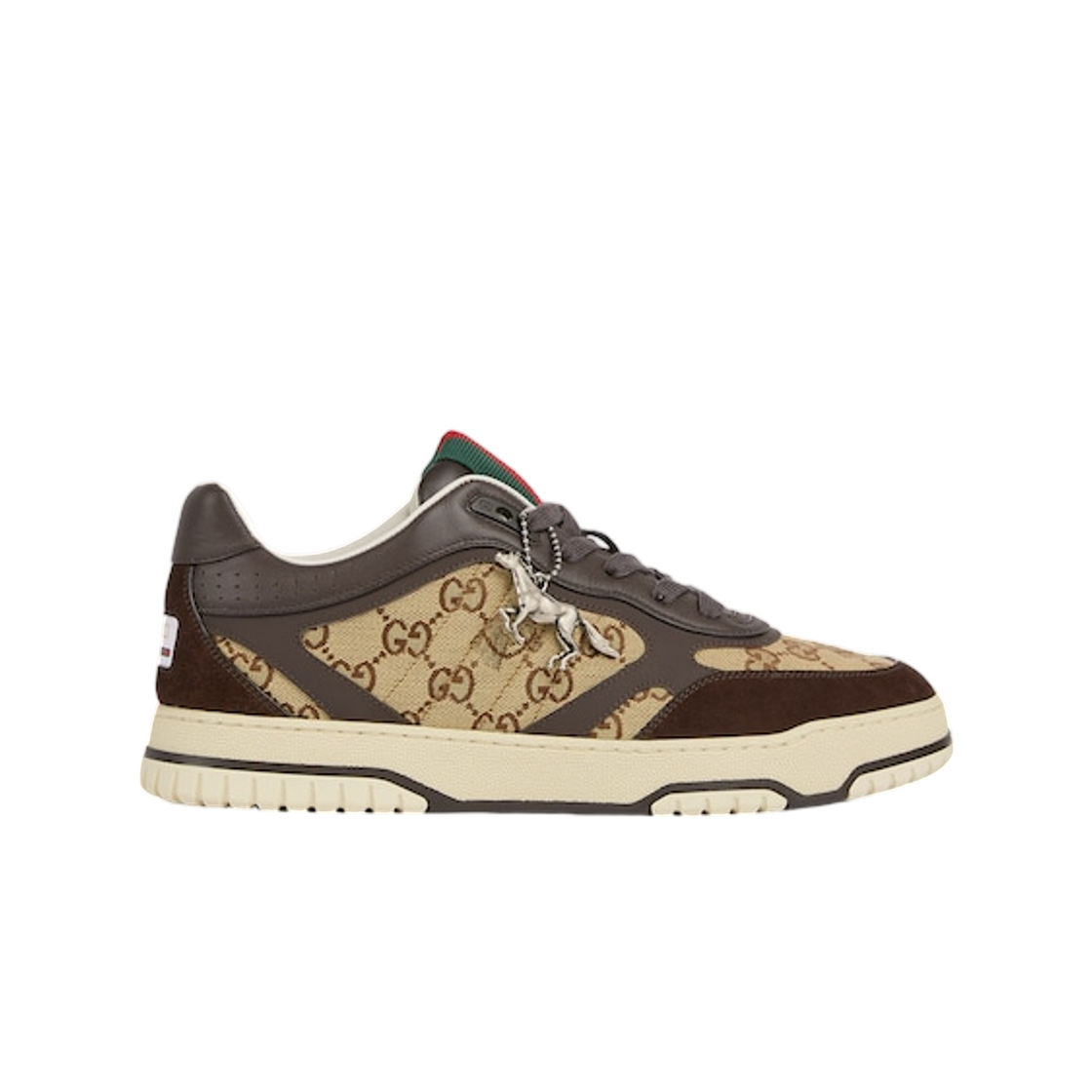 구찌 리웹 스니커즈 베이지 다크 브라운(Gucci Re-Web Sneakers Beige Dark Brown) - 1