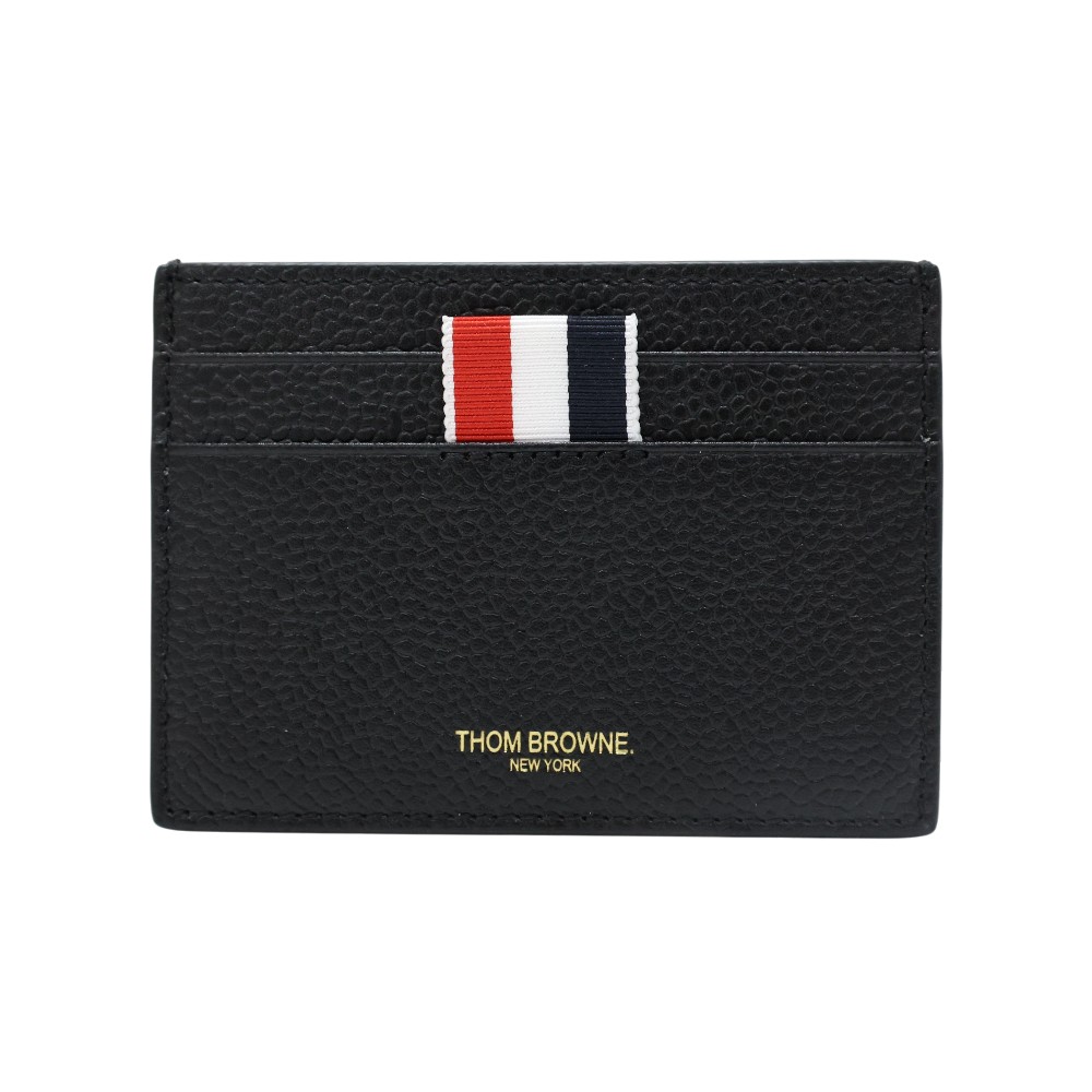 FAW035A 00198 001 [15%쿠폰]Thom Browne Three-Bar Tab Pebble Grain Card Wallet Black