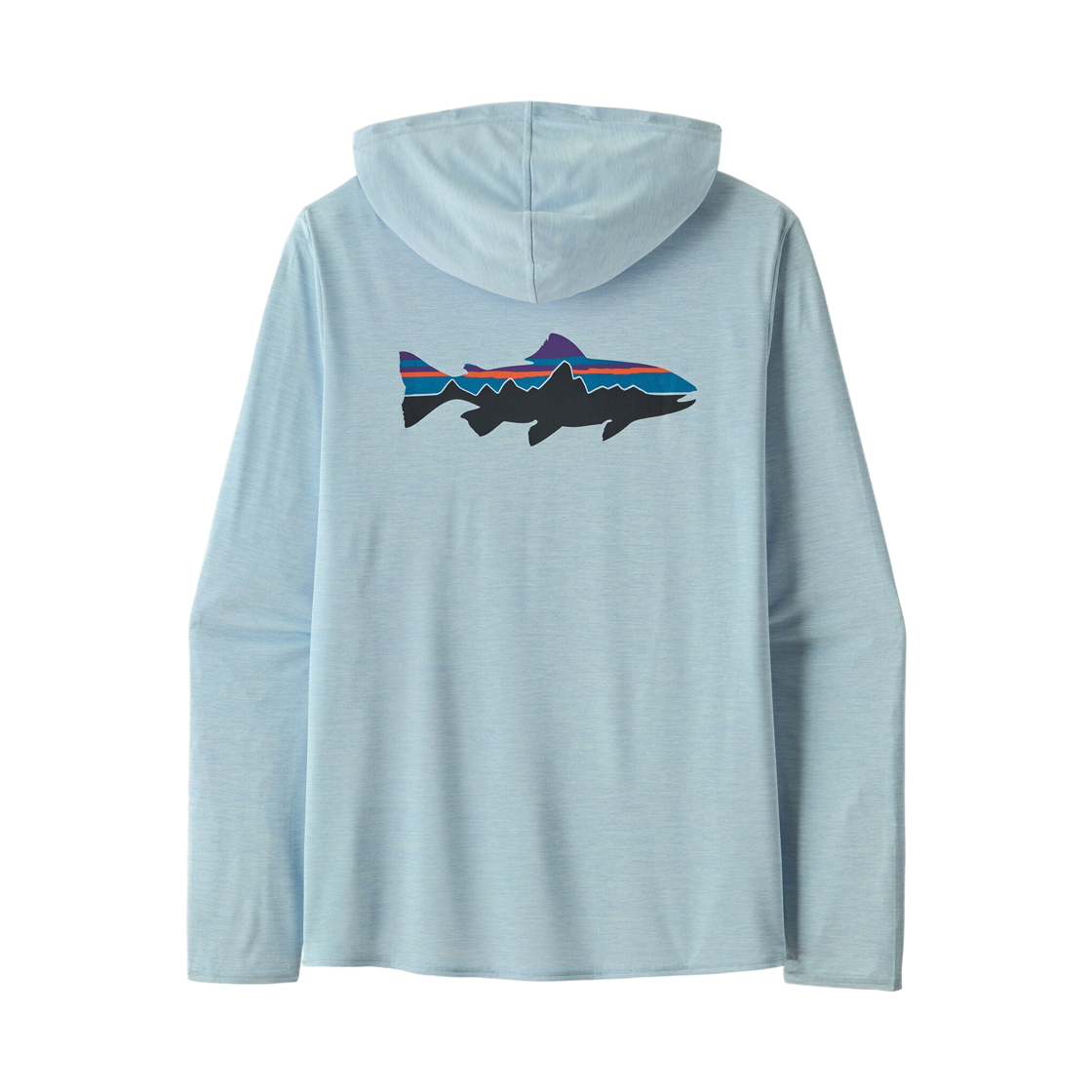 파타고니아 캐필린 쿨 데일리 그래픽 후드 피츠 로이 트라우트 플렉 블루(Patagonia Capilene Cool Daily Graphic Hoody Fitz Roy Trout Fleck Blue) - 1