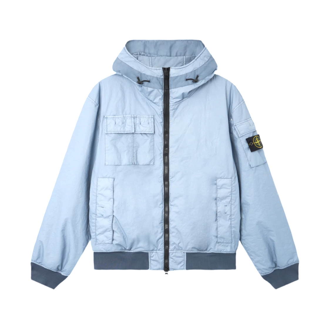 L1S1541000-05S0A21-V0024 Stone Island 4100005 Membrana 3L TC Hooded Padded Jacket with Water-Resistant Membrane Avio Blue - 26SS