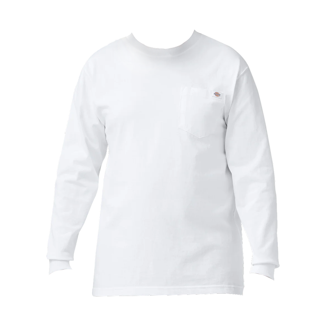 DK0WL4500WH Dickies Heavyweight Long Sleeve Pocket T-Shirt White