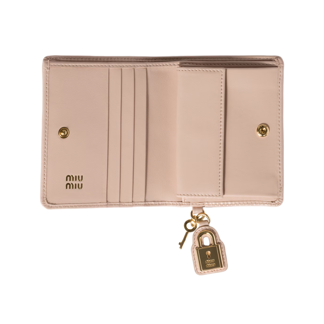 미우 미우 스몰 레더 월렛 파우더 핑크(Miu Miu Small Leather Wallet Powder Pink) - 2