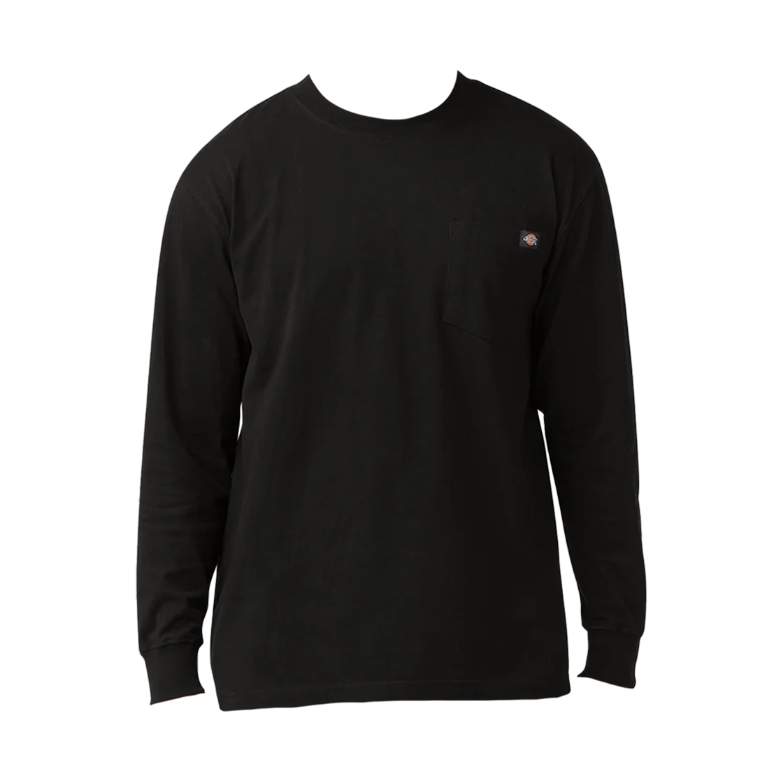 DK0WL4500BK Dickies Heavyweight Long Sleeve Pocket T-Shirt Black