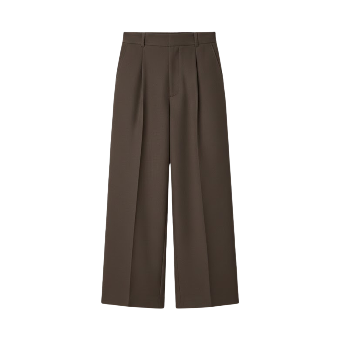 479284-38 (W) Uniqlo Brushed Jersey Wide Pants Dark Brown - JP