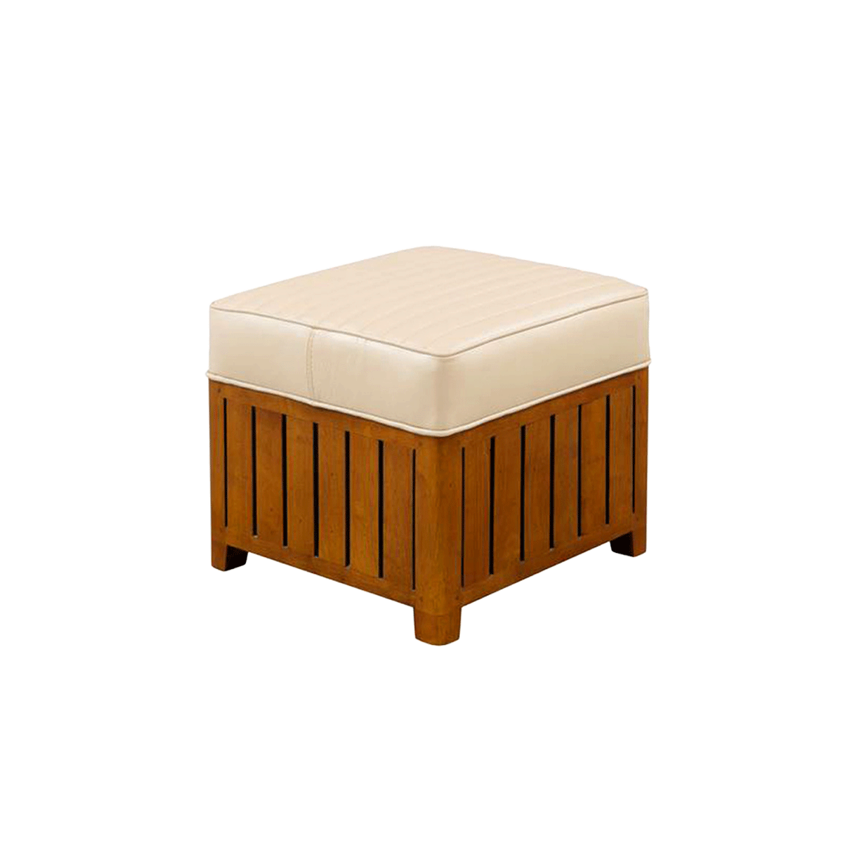 POUF25-CREAM [3% 포인트 적립] DE BEJARRY Cognac square stool cream