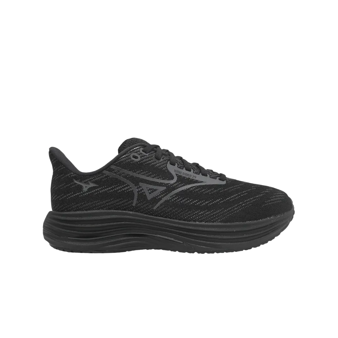 미즈노 웨이브 라이더 29 SW 블랙 아이언 게이트 - 2E 와이드(Mizuno Wave Rider 29 SW Black Iron Gate - 2E Wide) - 1