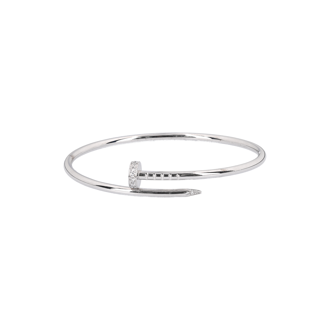 ITLVSAOMK4VI Cartier Juste un Clou Bracelet in 18K White Gold with Diamonds