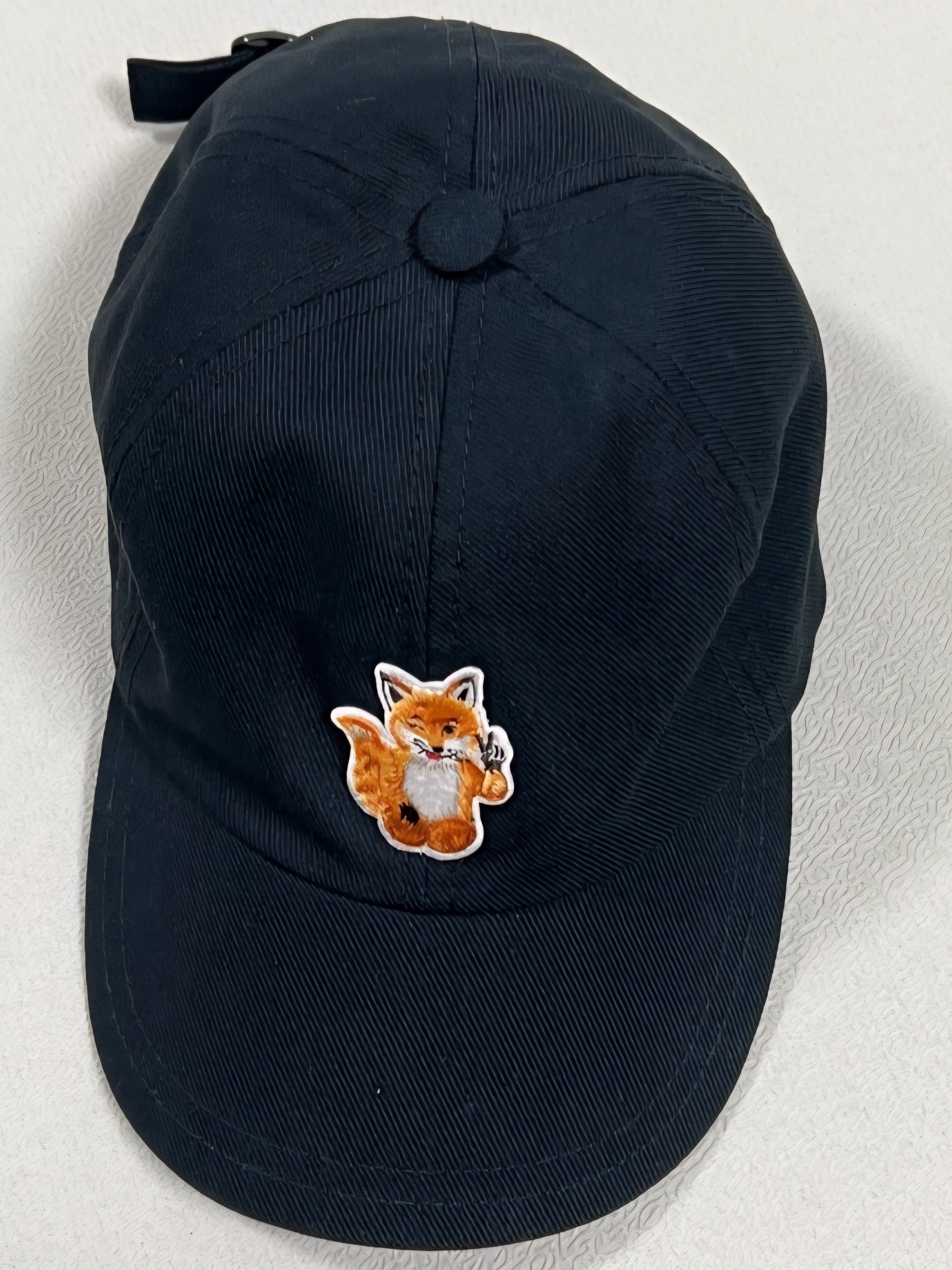 Maison Kitsune All Right Fox 6P Cap Black 착용 스타일