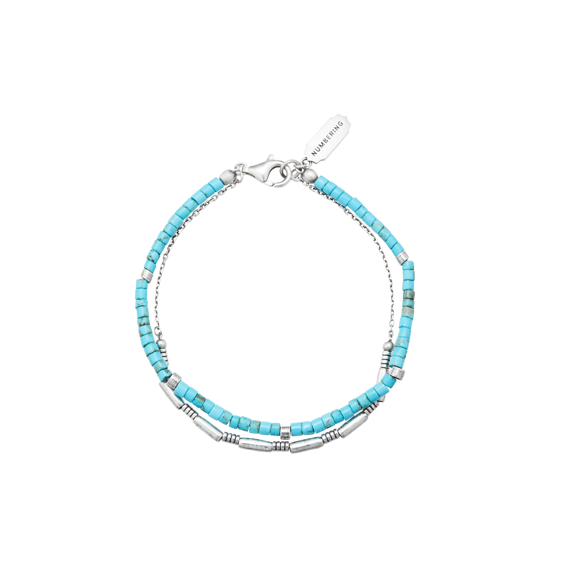 넘버링 #7919 투 레이어드 브레이슬릿 블루(NUMBERING #7919 Two Layered Bracelet Blue)
