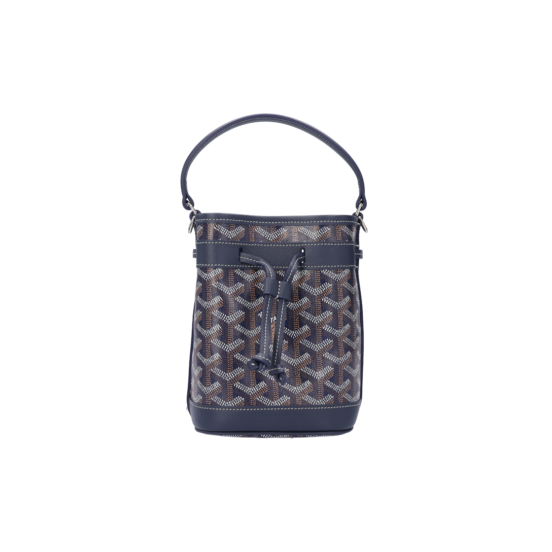 ITJCKVUSSK5Q Goyard Petit Flot Mini Bag Canvas Leather Blue Marine