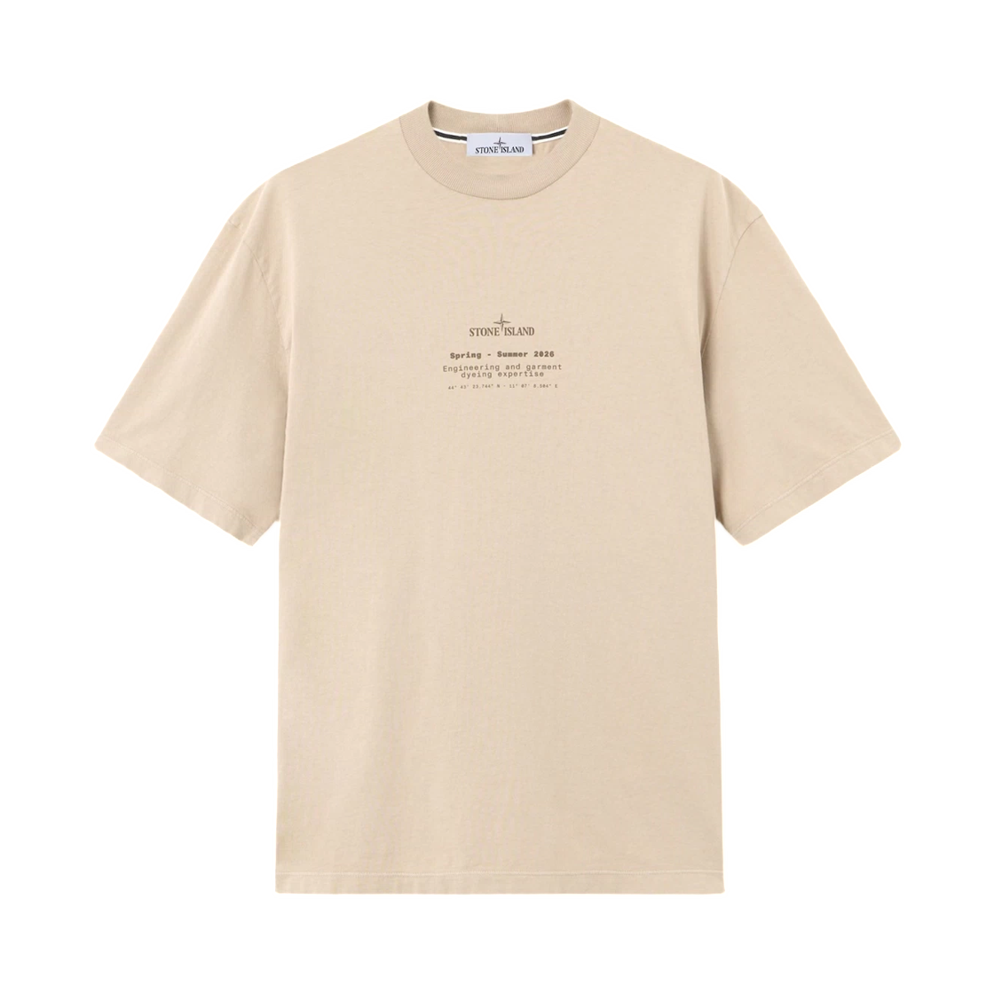 L1S1521000-01S0285-V009A Stone Island 2100001 Organic Cotton Jersey Regular-Fit T-Shirt with Stone Print Desert - 26SS