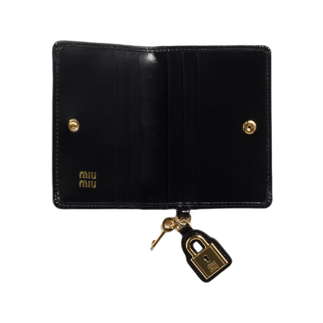 미우 미우 레더 카드 홀더 블랙(Miu Miu Leather Card Holder Black) - 2