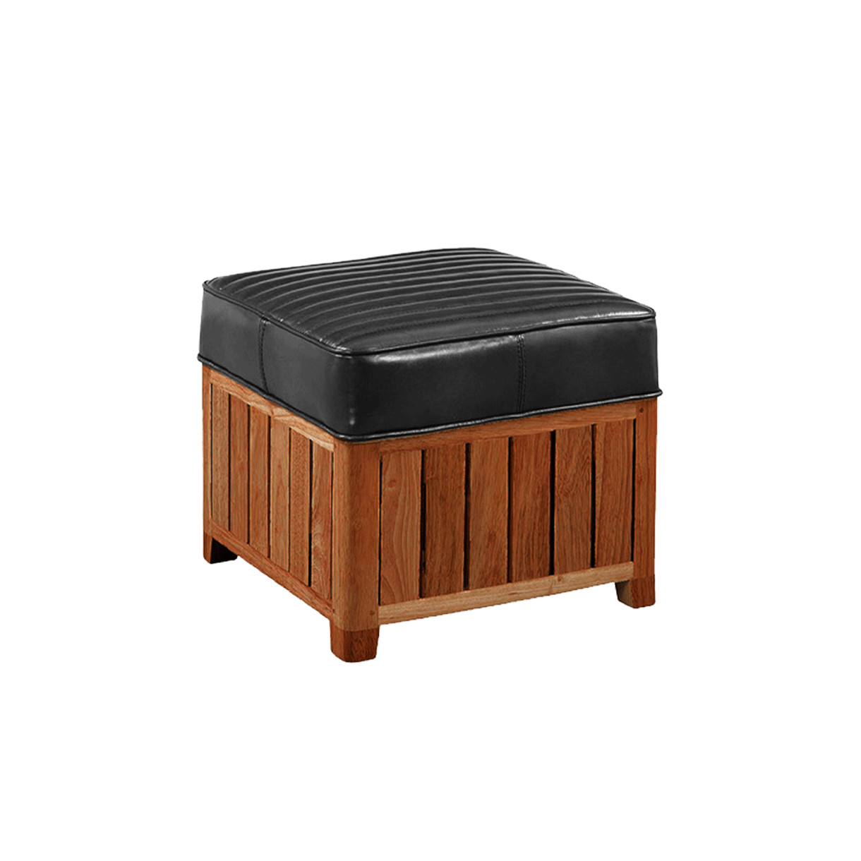 드비저리 프랑스 드비저리 꼬냑 스퀘어 스툴 오토만 블랙([3% 포인트 적립] DE BEJARRY Cognac square stool black)