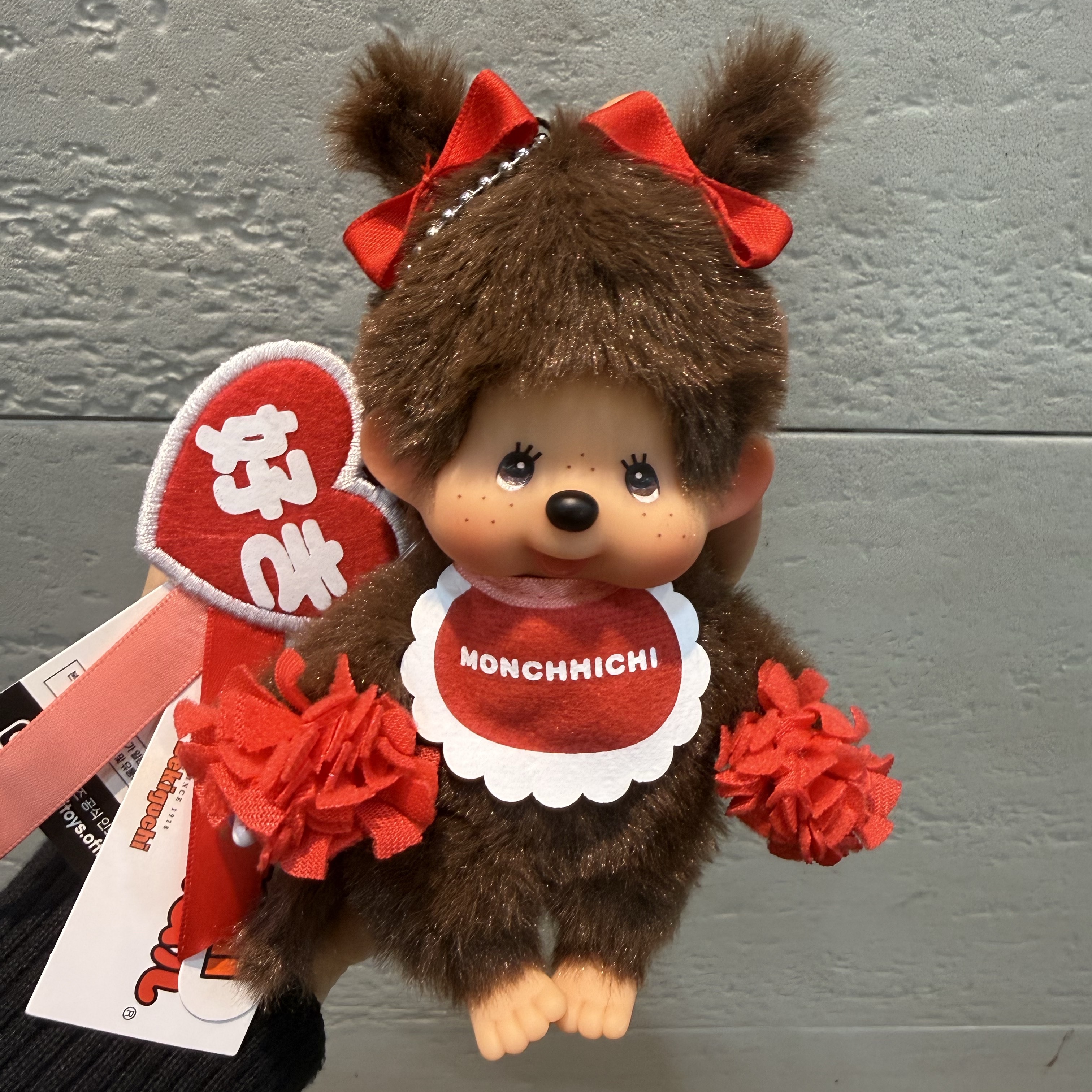 Monchhichi Happy Color Monchhichi Keychain Girl 착용 스타일 - 2