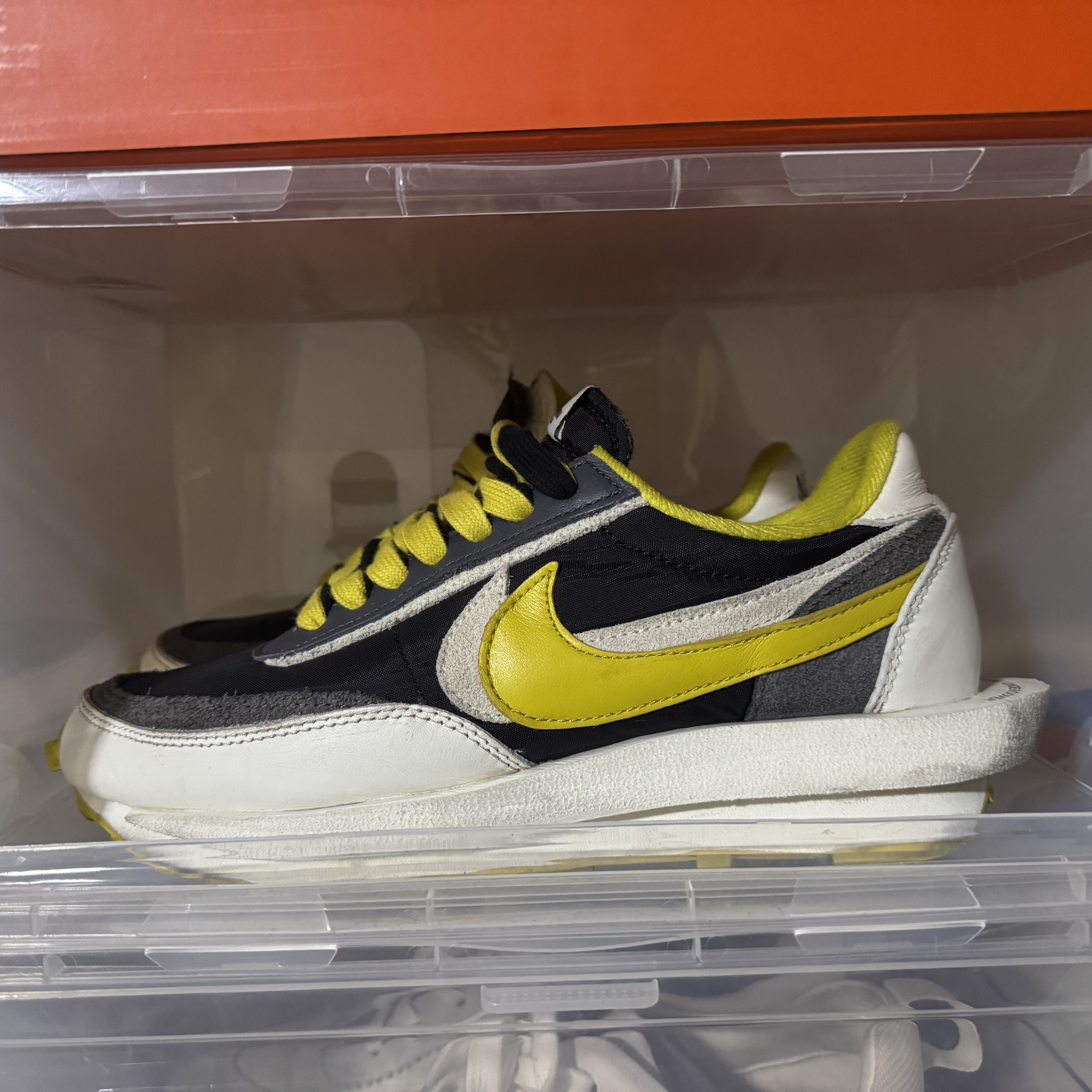 Nike x Sacai x Undercover LDWaffle Black Bright Citron 착용 스타일