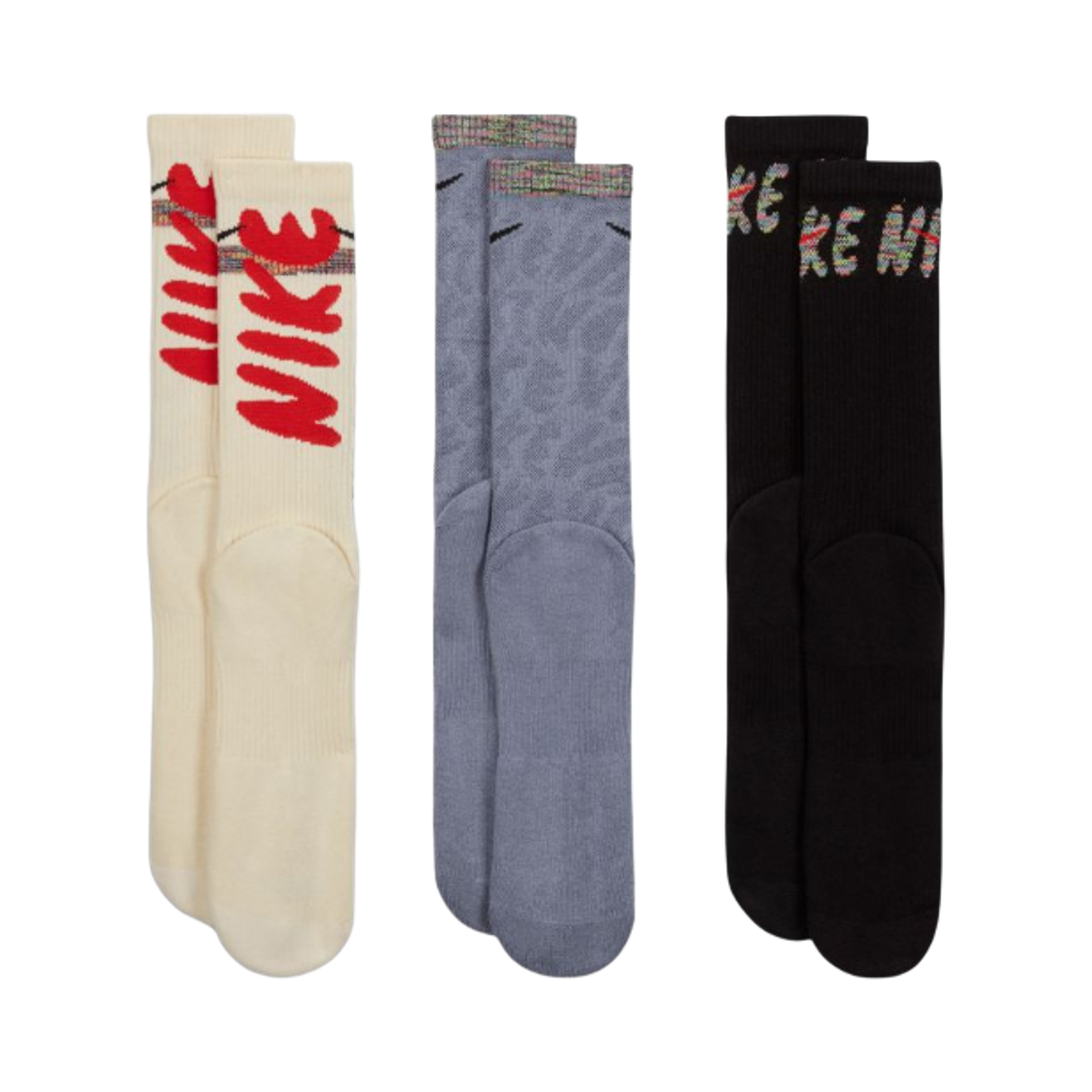 나이키 에브리데이 플러스 드라이핏 삭스 멀티컬러 (3개입)(Nike Everday Plus Dri-Fit Socks Multicolor (3 Pack)) - 2