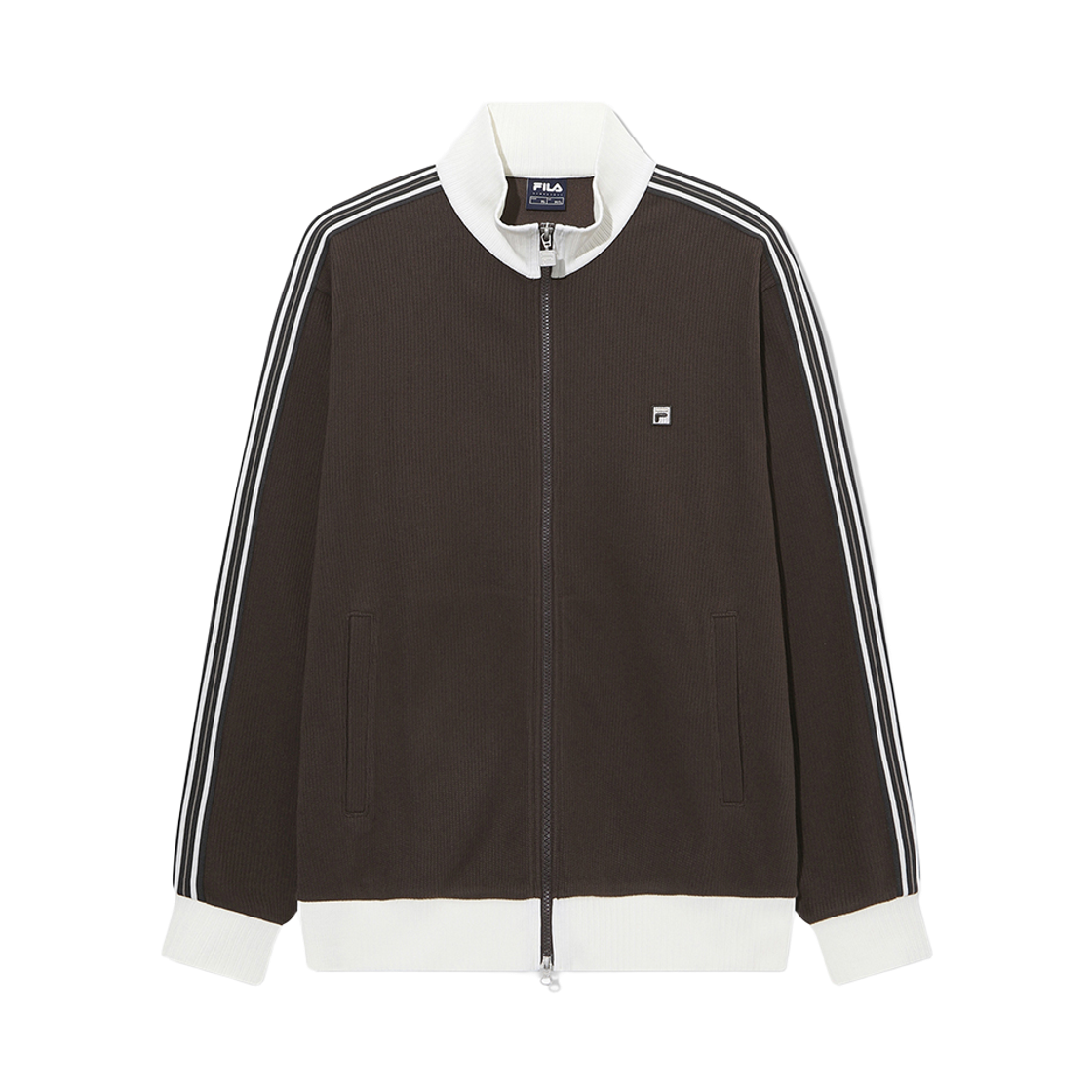 [6% 적립] 휠라 1911 유니 니트 트랙 집업 브라운([6% 적립] FILA 1911 Unisex Knit Track Zip-up Brown)
