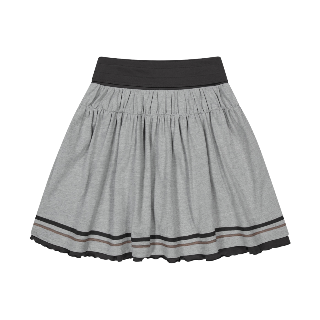 (W) 코이세이오 x 브라이스 폴딩 셔링 스커트 멜란지 그레이((W) Coyseio x Blythe Folding Shirring Skirt Melange Grey) - 2