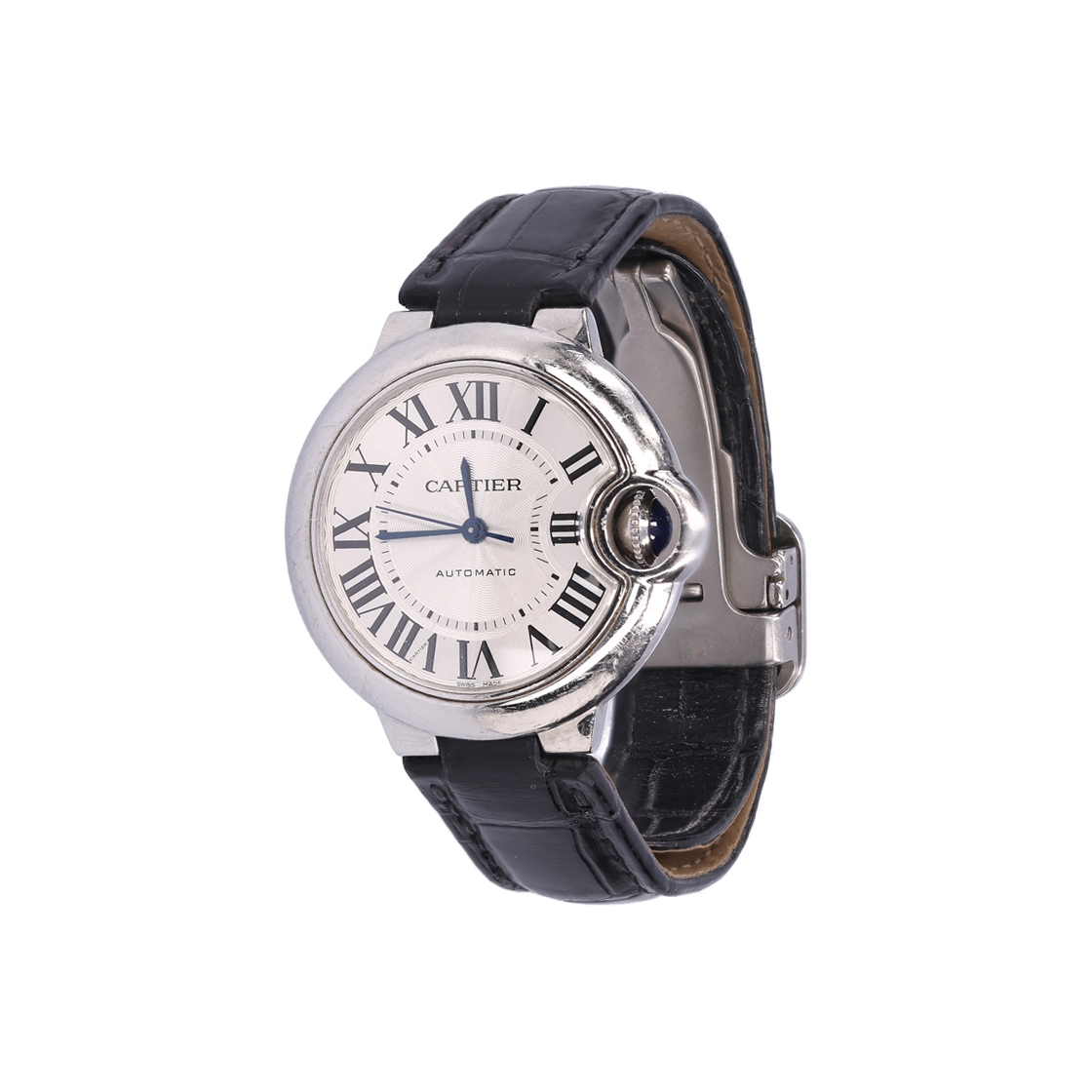 까르띠에 W6920085 발롱 블루 워치 오토매틱 스틸 레더 33mm(Cartier Ballon Bleu Automatic Watch 33mm in Steel and Leather (Model W6920085))