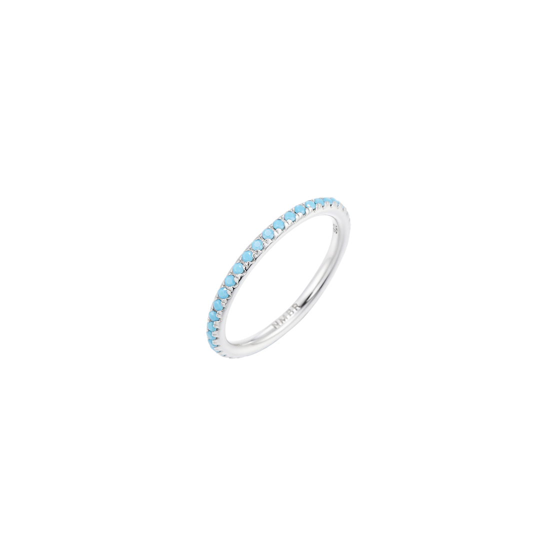 넘버링 #3413 파베 스태커블 링 블루(NUMBERING #3413 Pave Stackable Ring Blue)